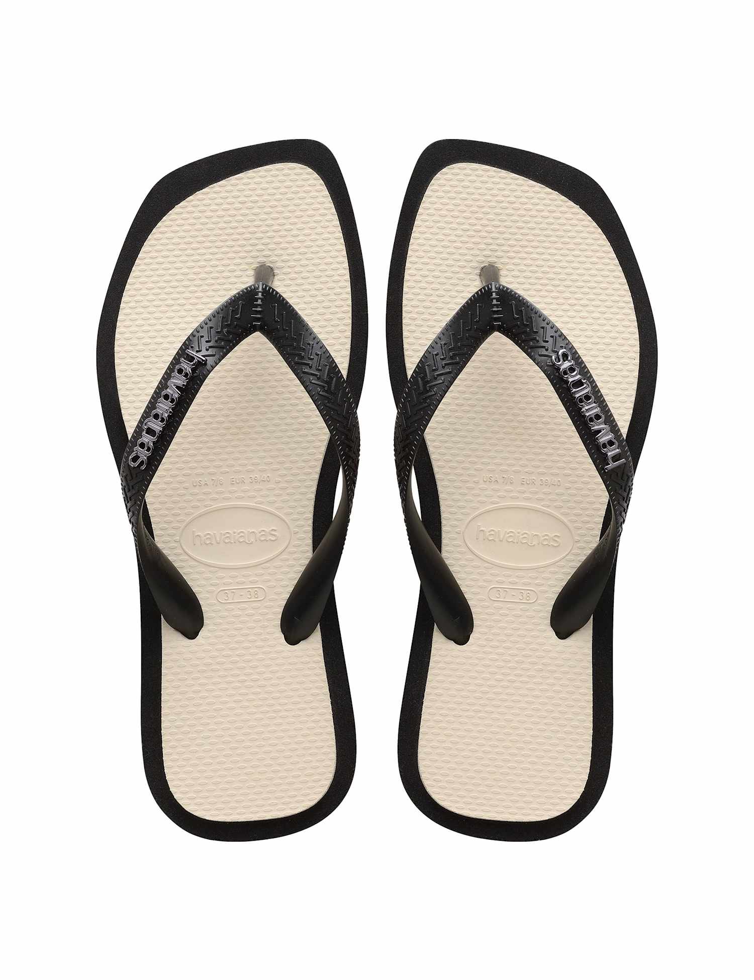 HAVAIANAS Top Square Fusion Flip Flops Black
