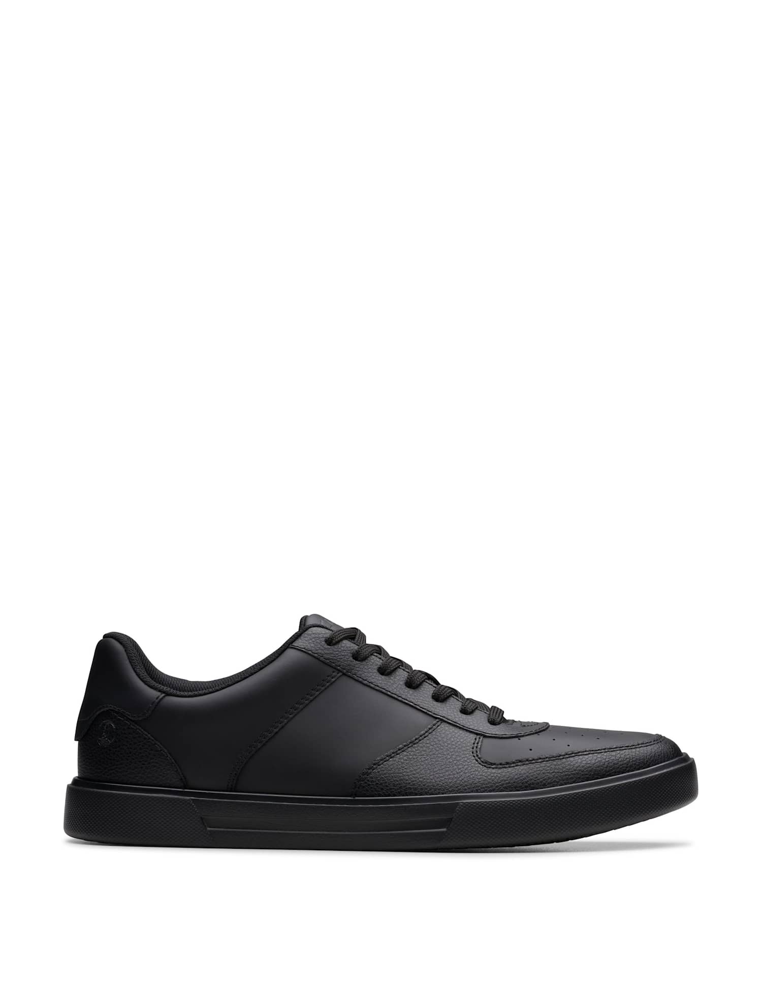 Clarks Leather Lace Up Trainers Black