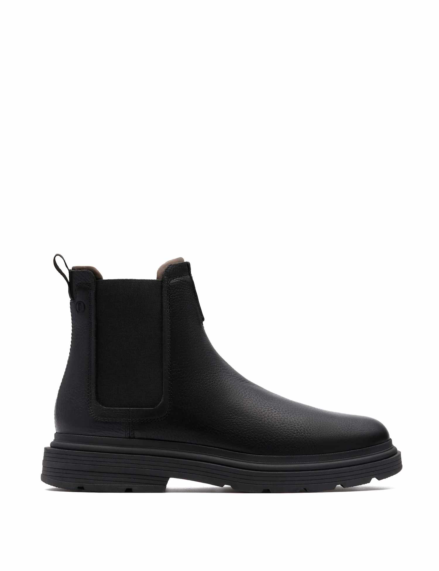 Clarks Leather Pull-On Chelsea Boots Black