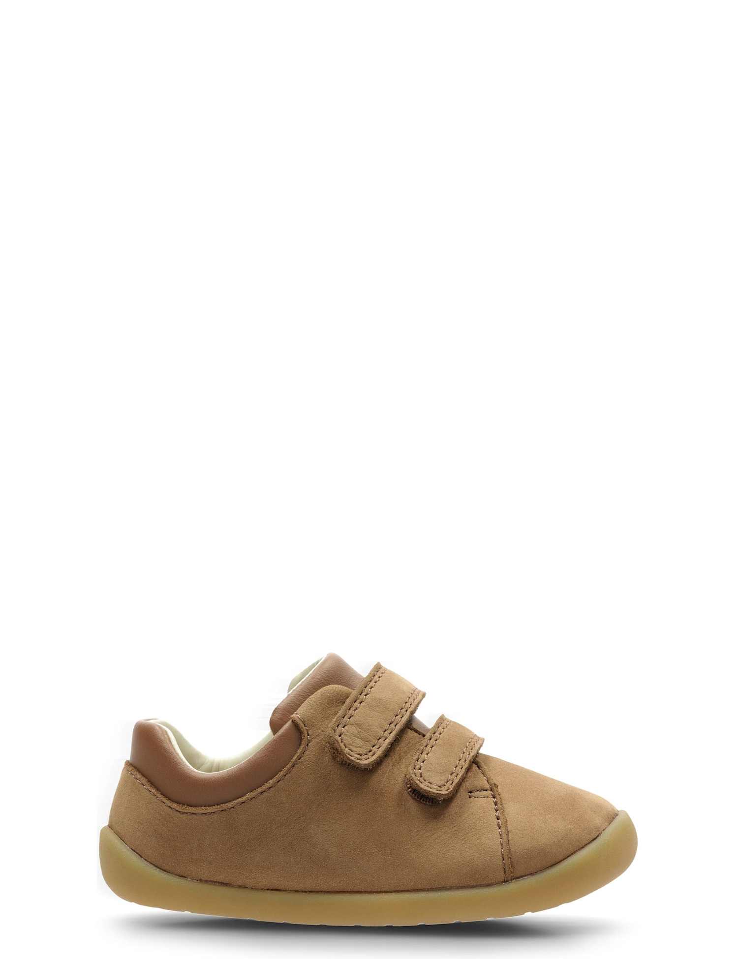 Clarks Kids' Leather Riptape Trainers (3 Small - 5 Small) Tan
