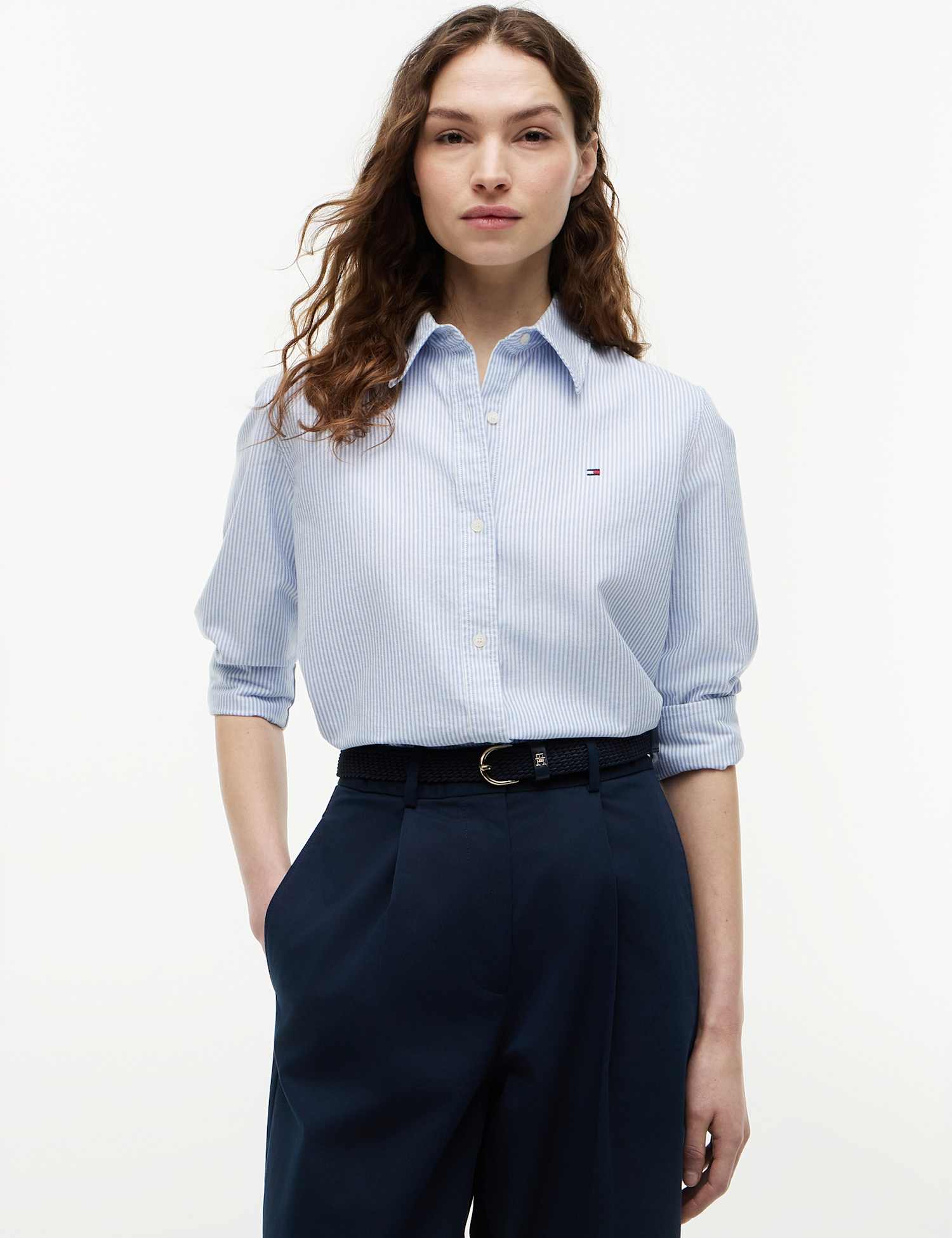 Tommy Hilfiger Pure Cotton Oxford Shirt Light Blue Mix