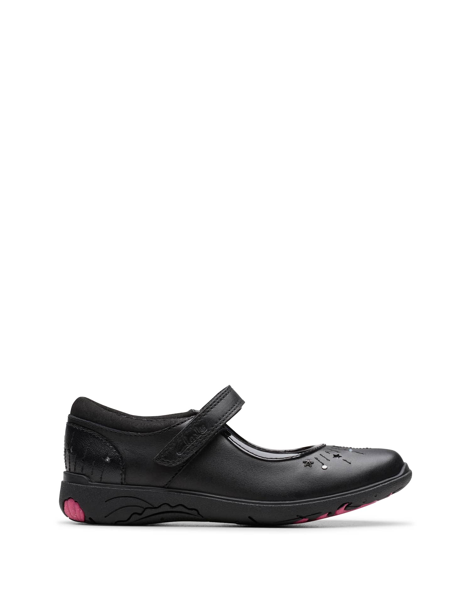 Clarks Leather Mary Jane Shoes (7 Small - 2� Large) Black