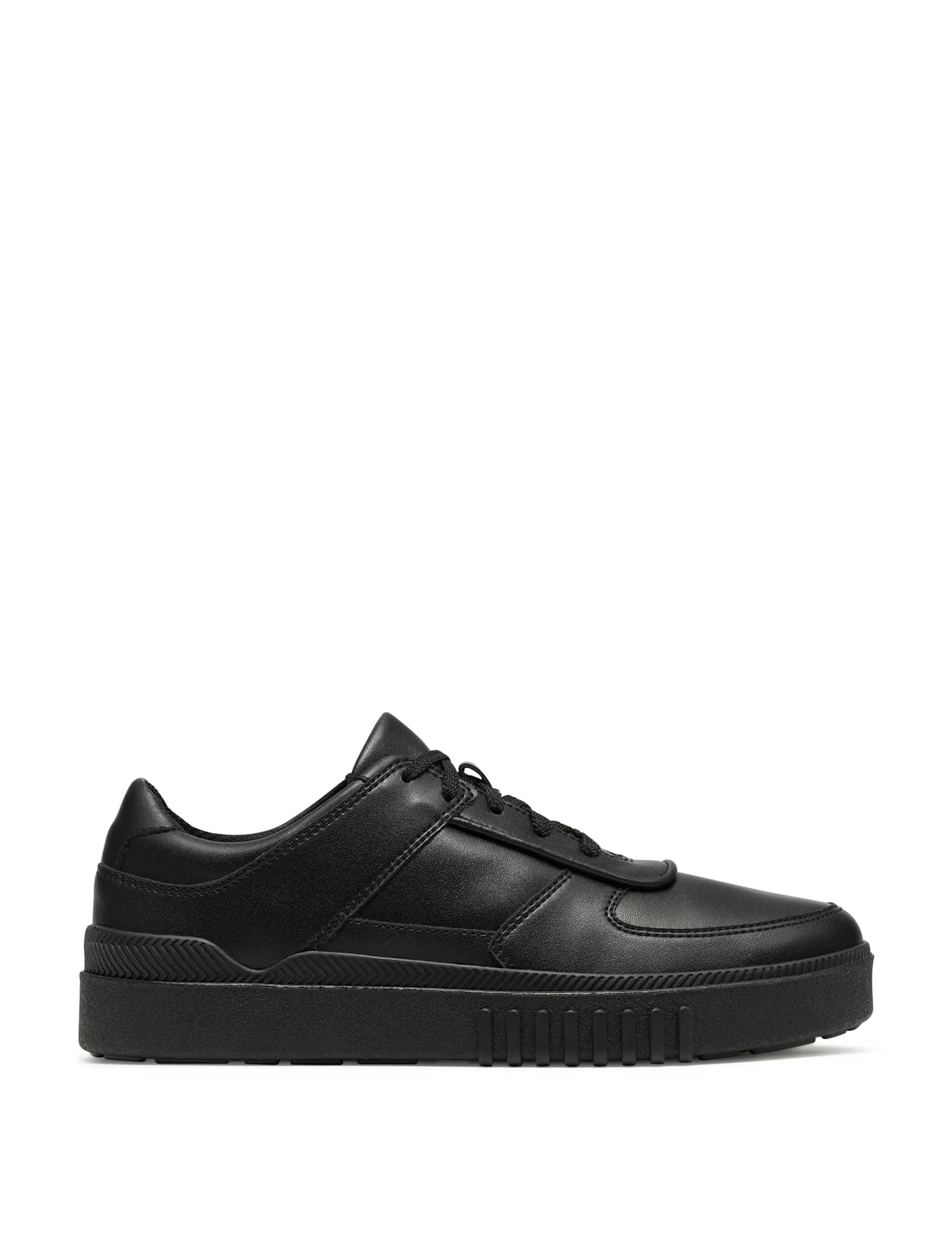 Clarks Leather Lace Up Shoes (3-7 Large) Black