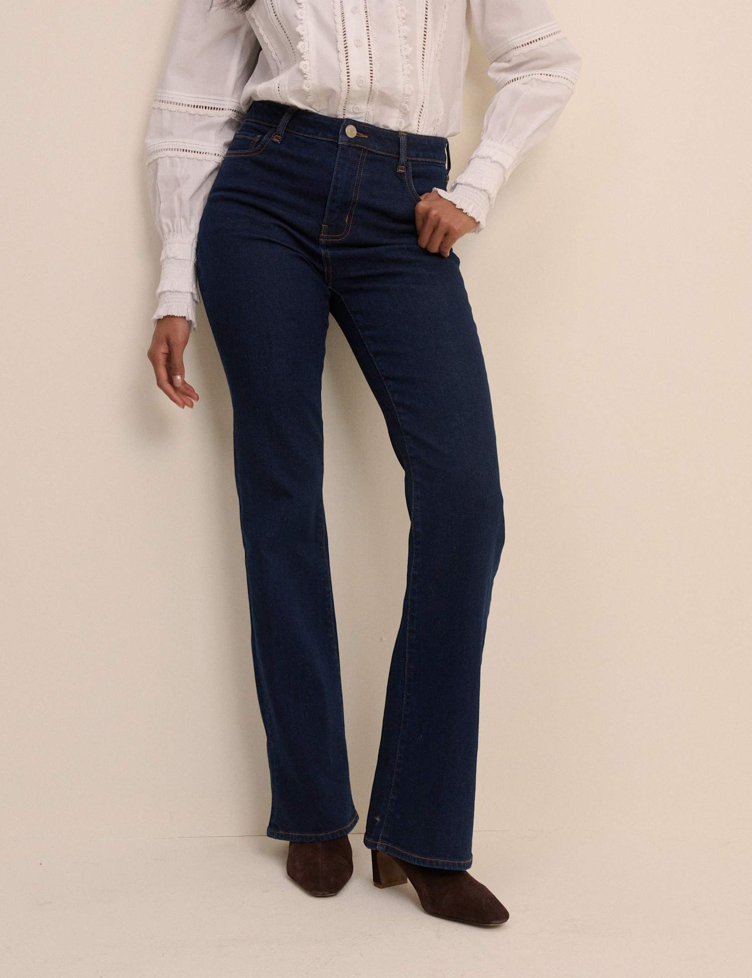 Nobody's Child High Waisted Bootcut Jeans Blue