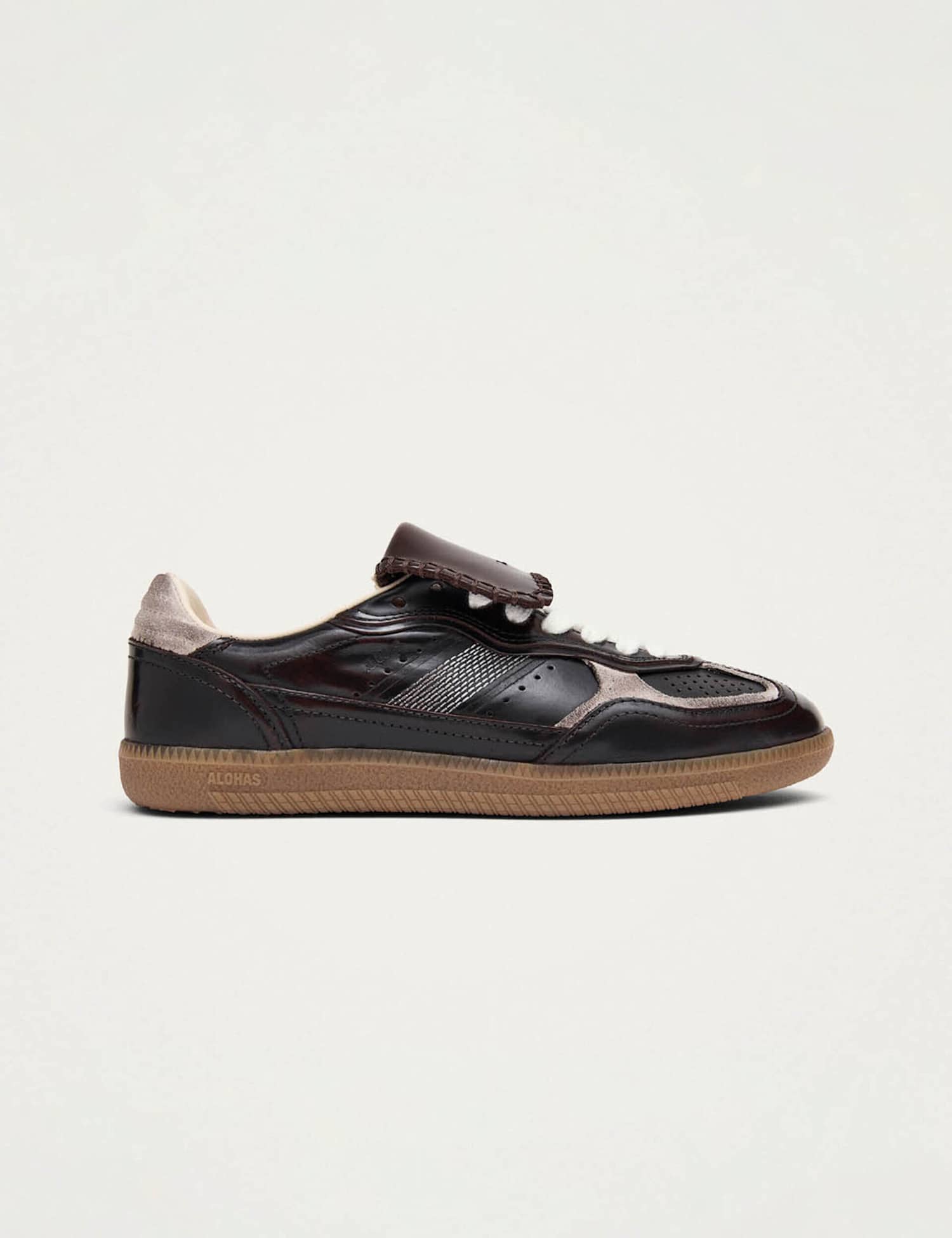 Alohas Tb.490 Club Leather Lace-Up Trainers Brown