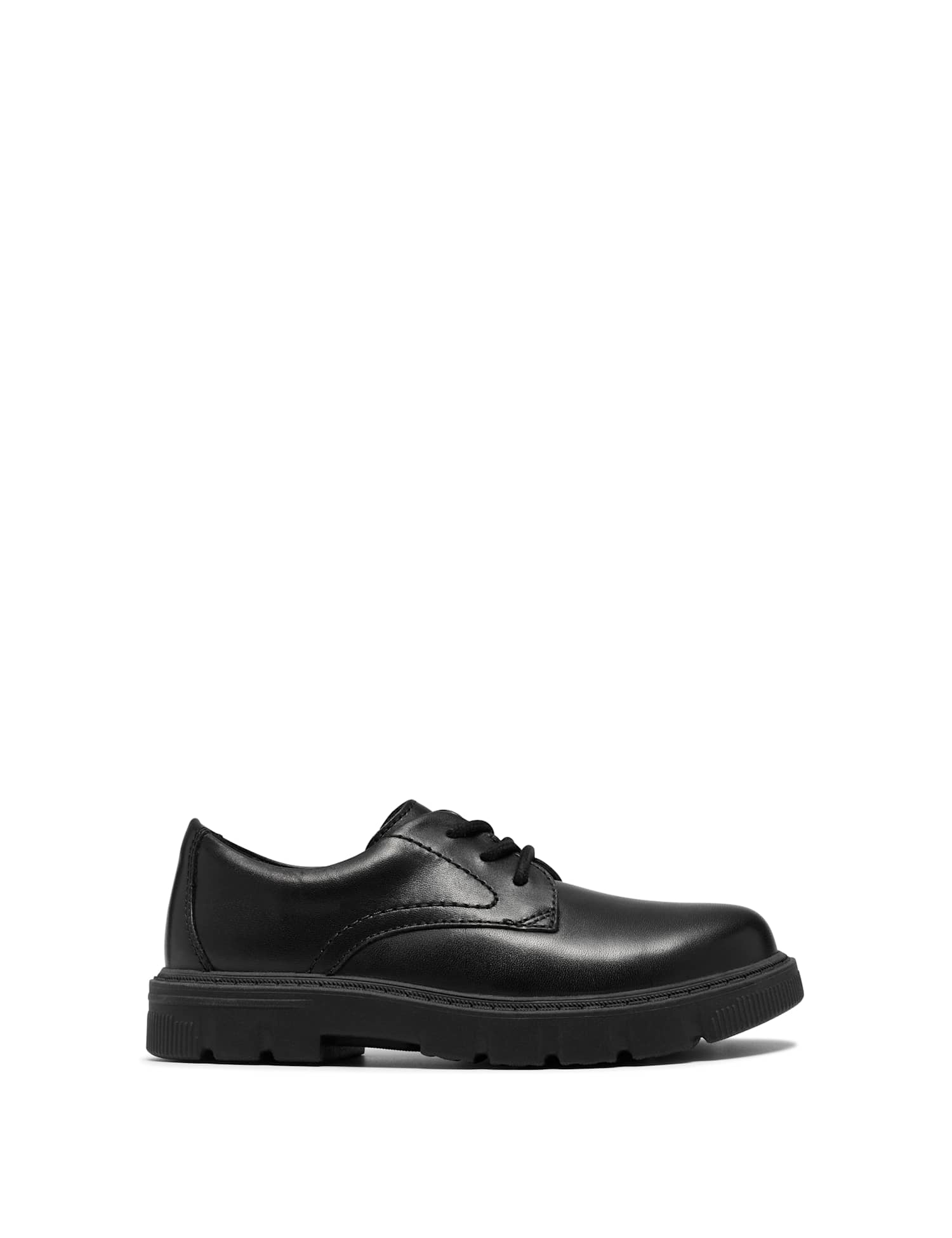 Clarks Kids' Leather Derby Shoes (10 Small - 2� Large) Black