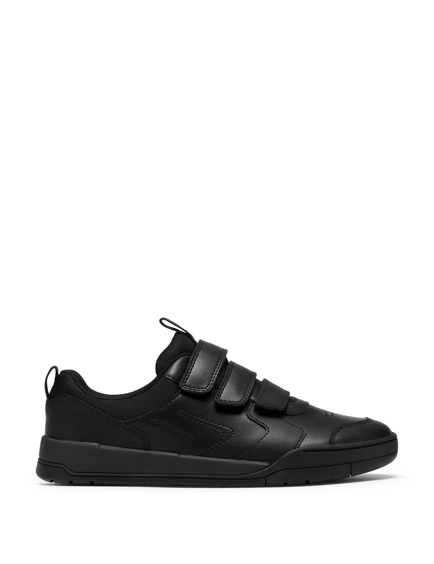 Clarks Kids' Leather Riptape School Shoes (3 Large - 7 Large) Black