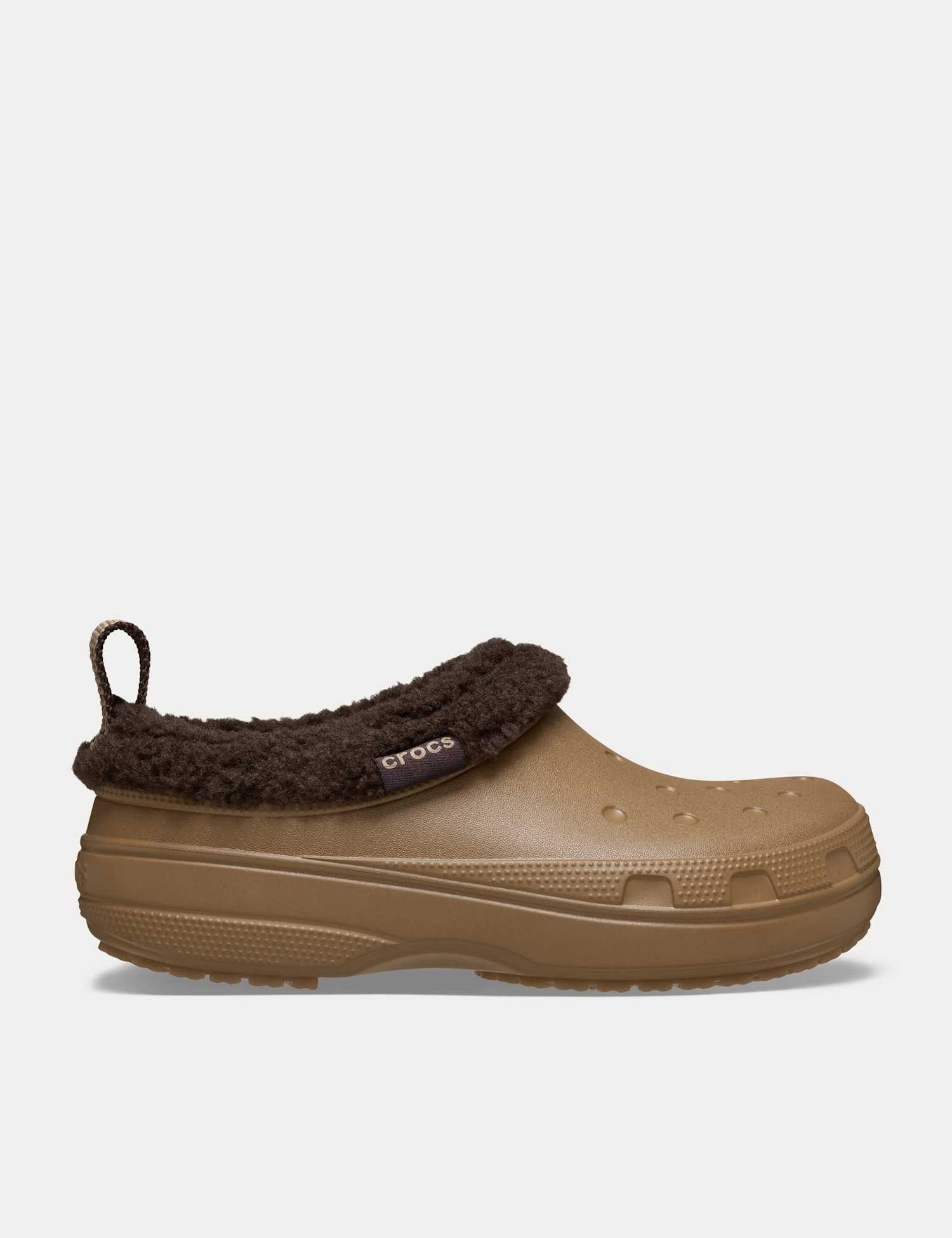 Crocs Classic Faux Fur Lined Clogs Brown