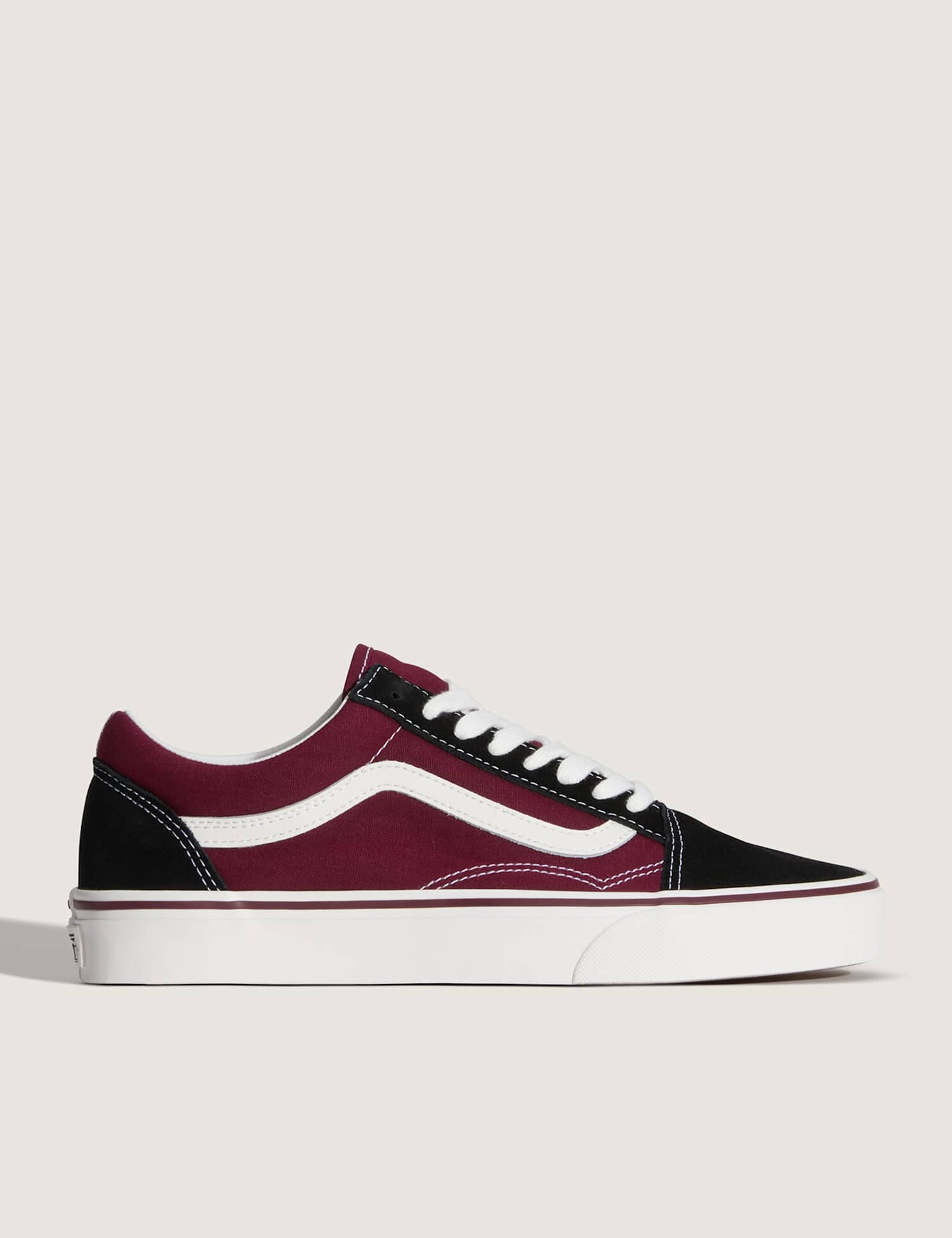 Vans Old Skool Suede & Canvas Lace Up Trainers Burgundy