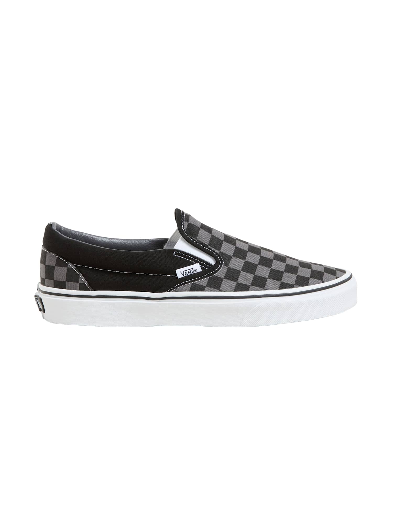 Vans Classic Slip-On Canvas Checkerboard Trainers Black Mix