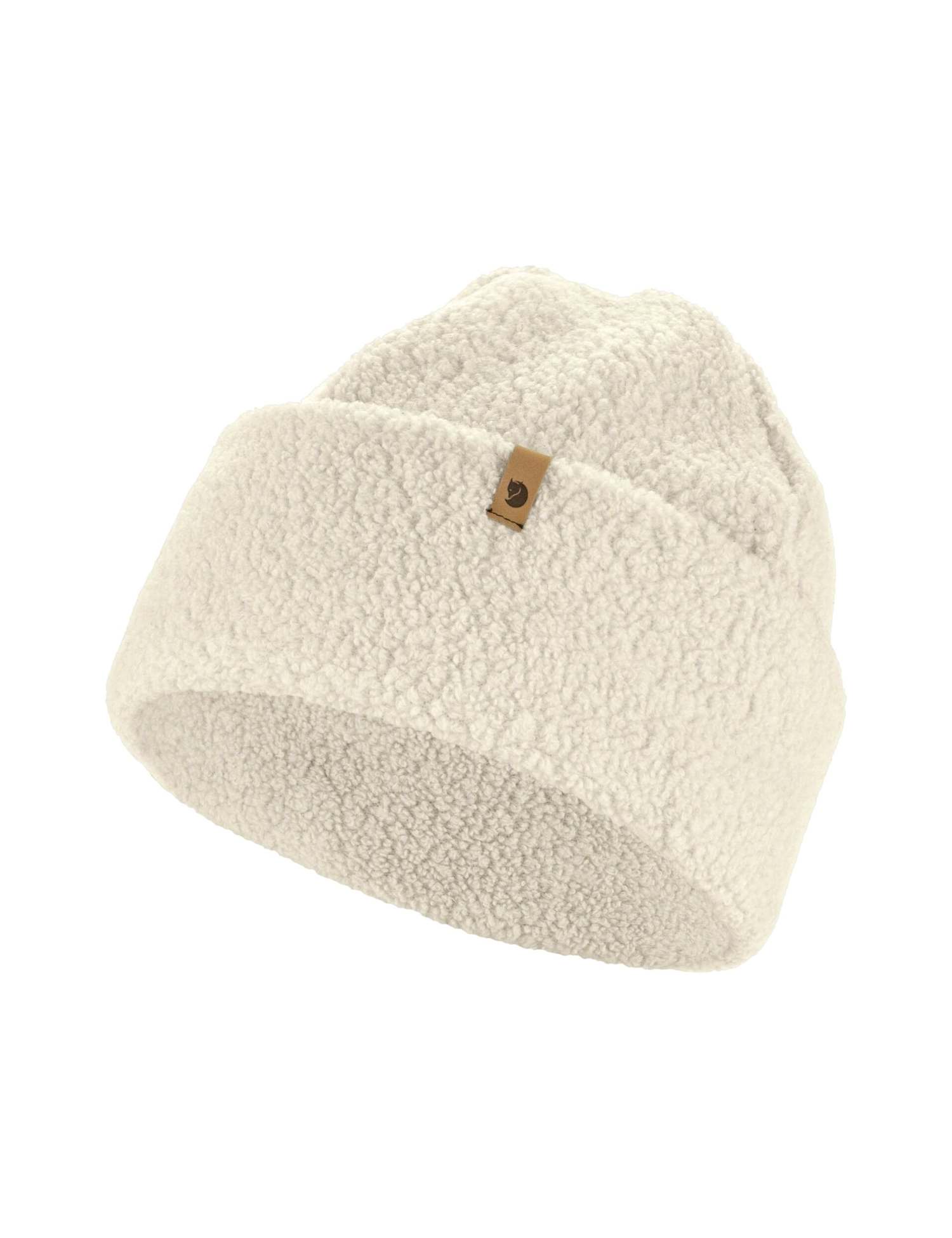Fjallraven Wool Rich Knitted Textured Beanie Hat White