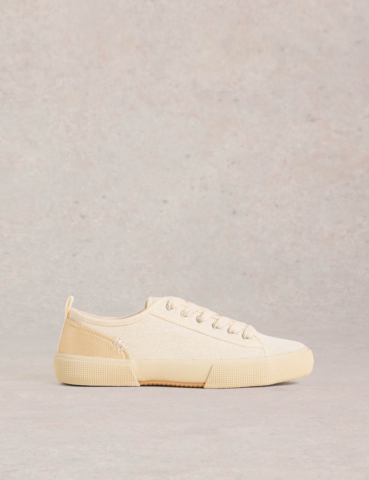 White Stuff Canvas Trainers Natural