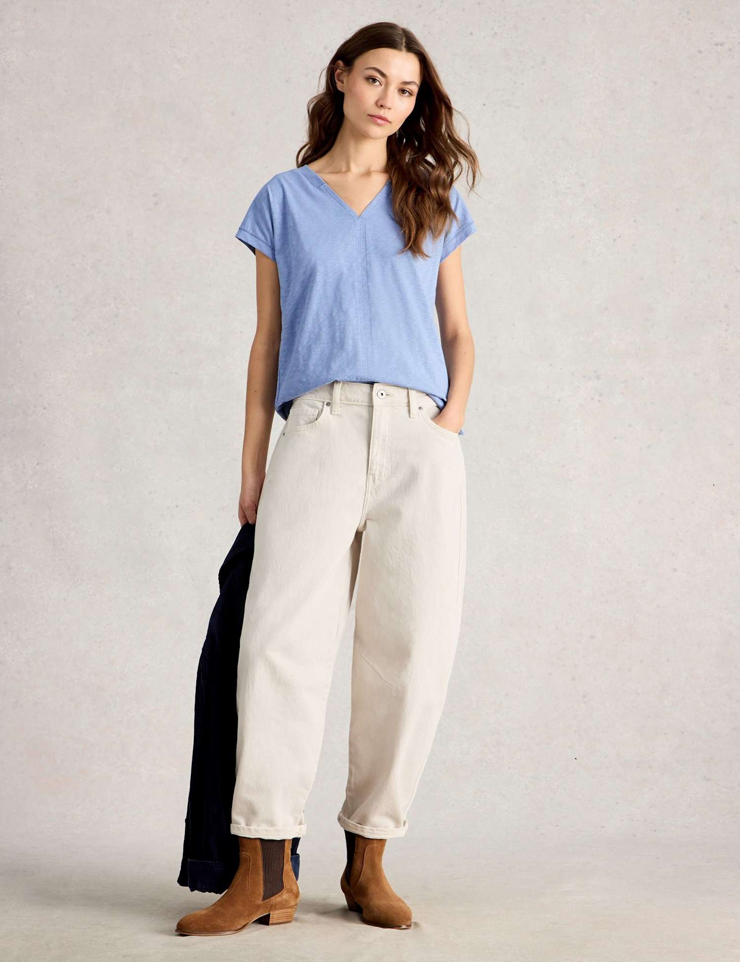 White Stuff Pure Cotton T-Shirt Blue
