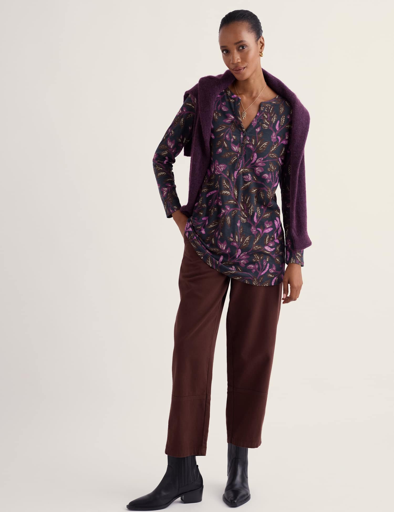 Seasalt Cornwall Pure Cotton Printed Tunic Navy Mix