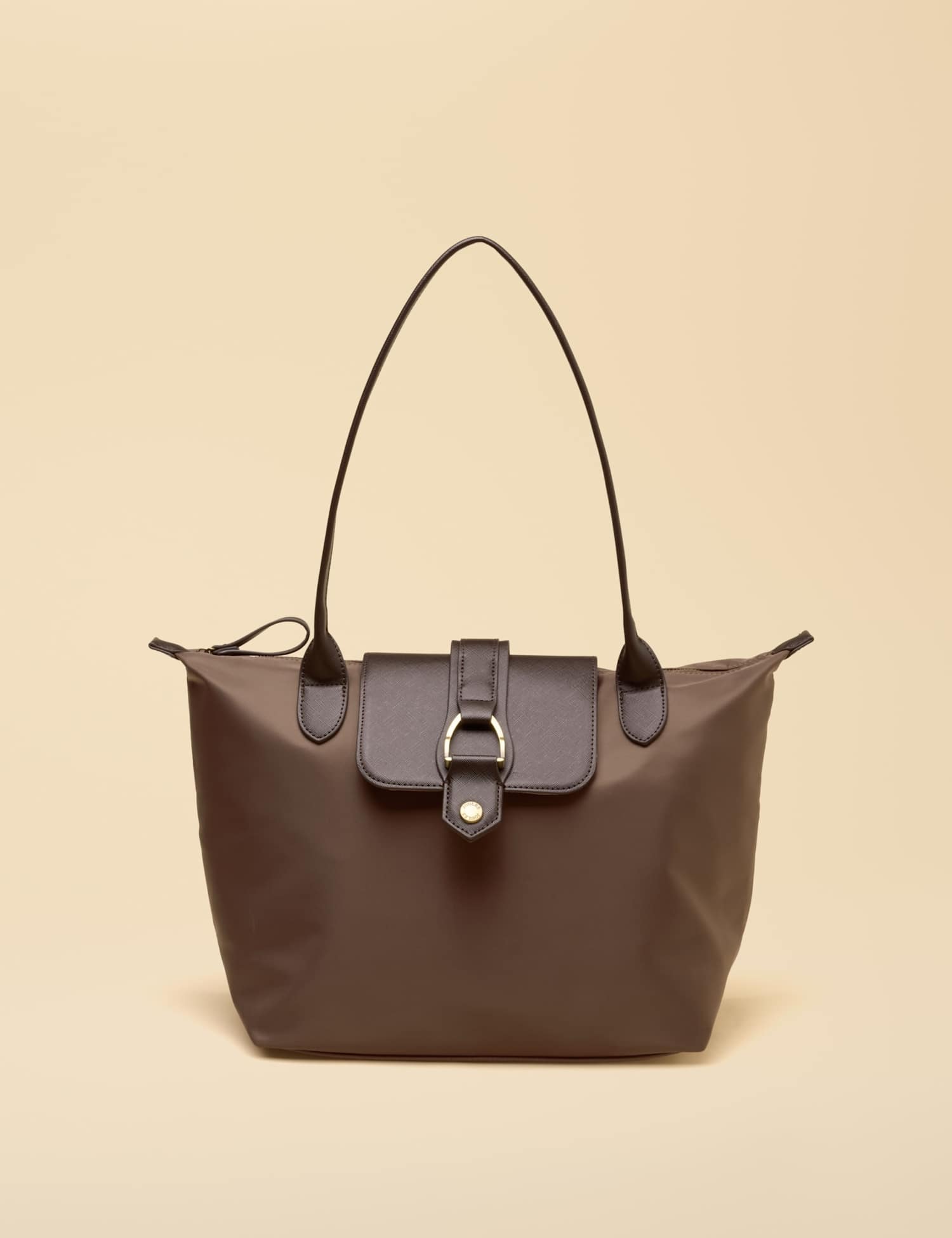 Joules Zip Detail Tote Bag Brown