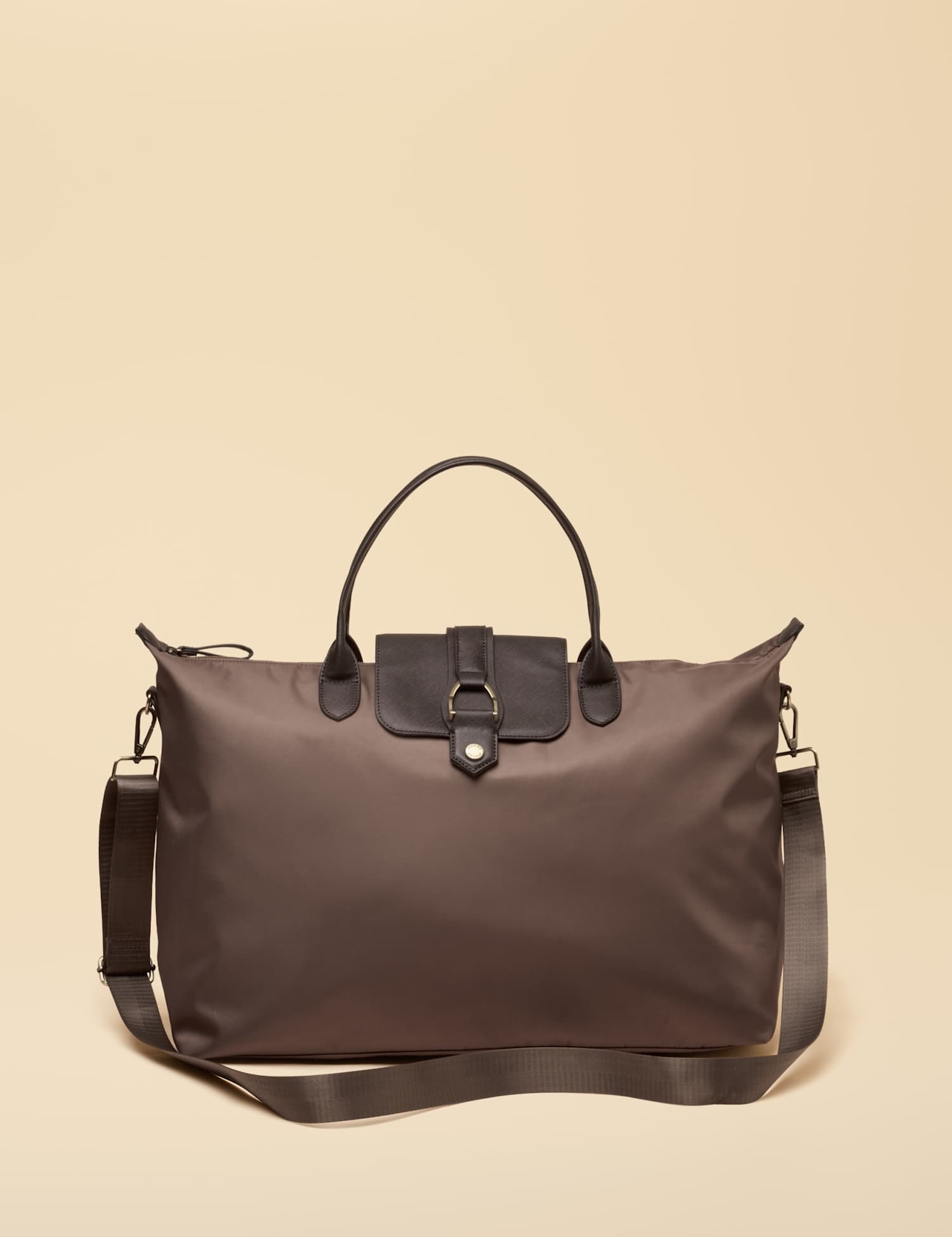 Joules Zip Detail Weekend Bag Brown