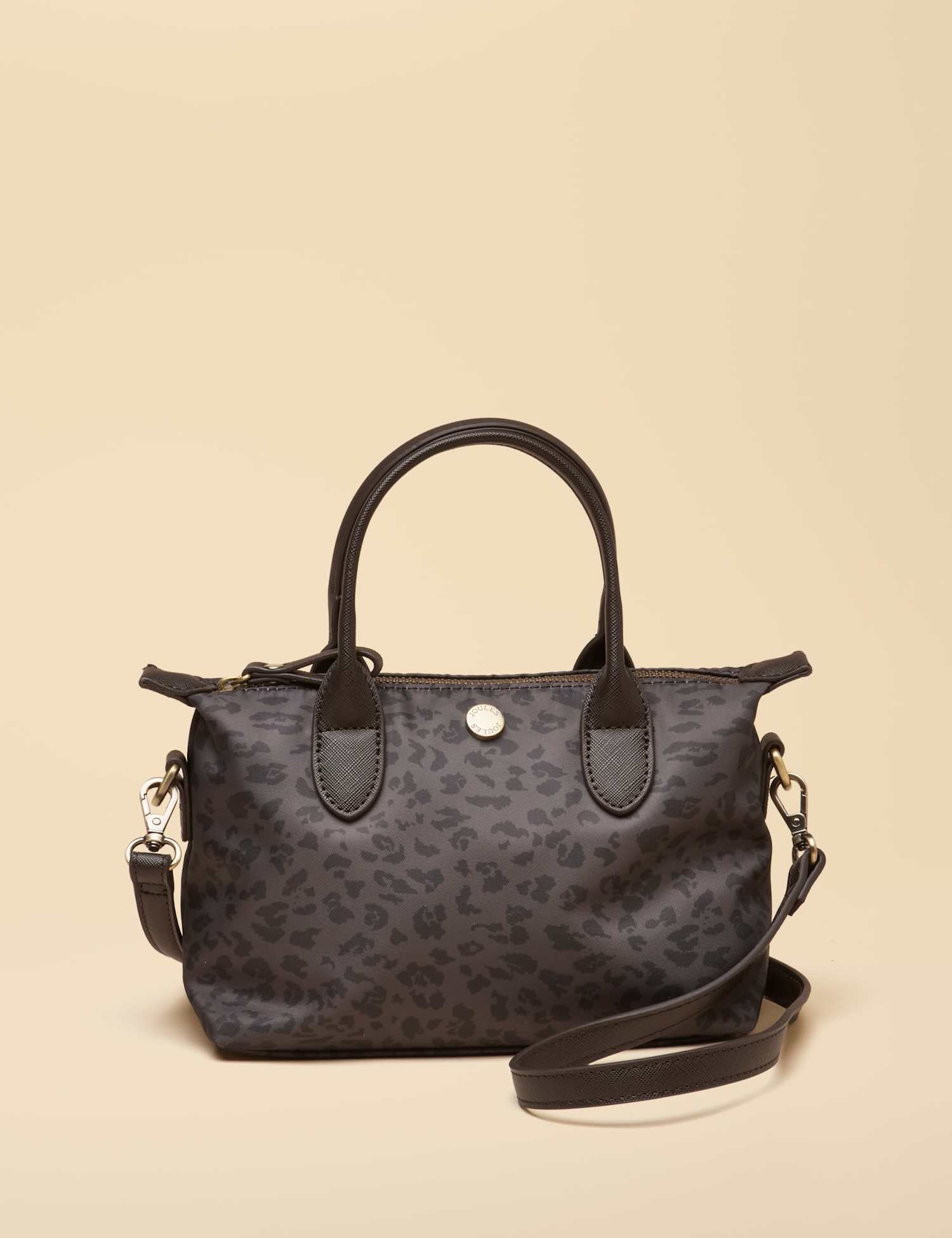 Joules Animal Print Mini Cross Body Bag Brown Mix