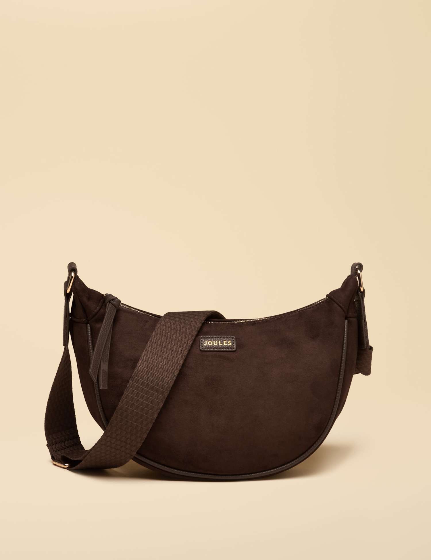 Joules Suedette Cross Body Bag Brown