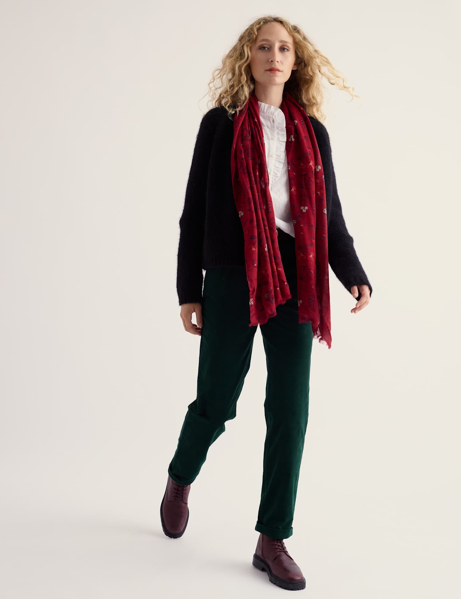 Seasalt Cornwall Cotton Rich Tapered Ankle Grazer Trousers Dark Green