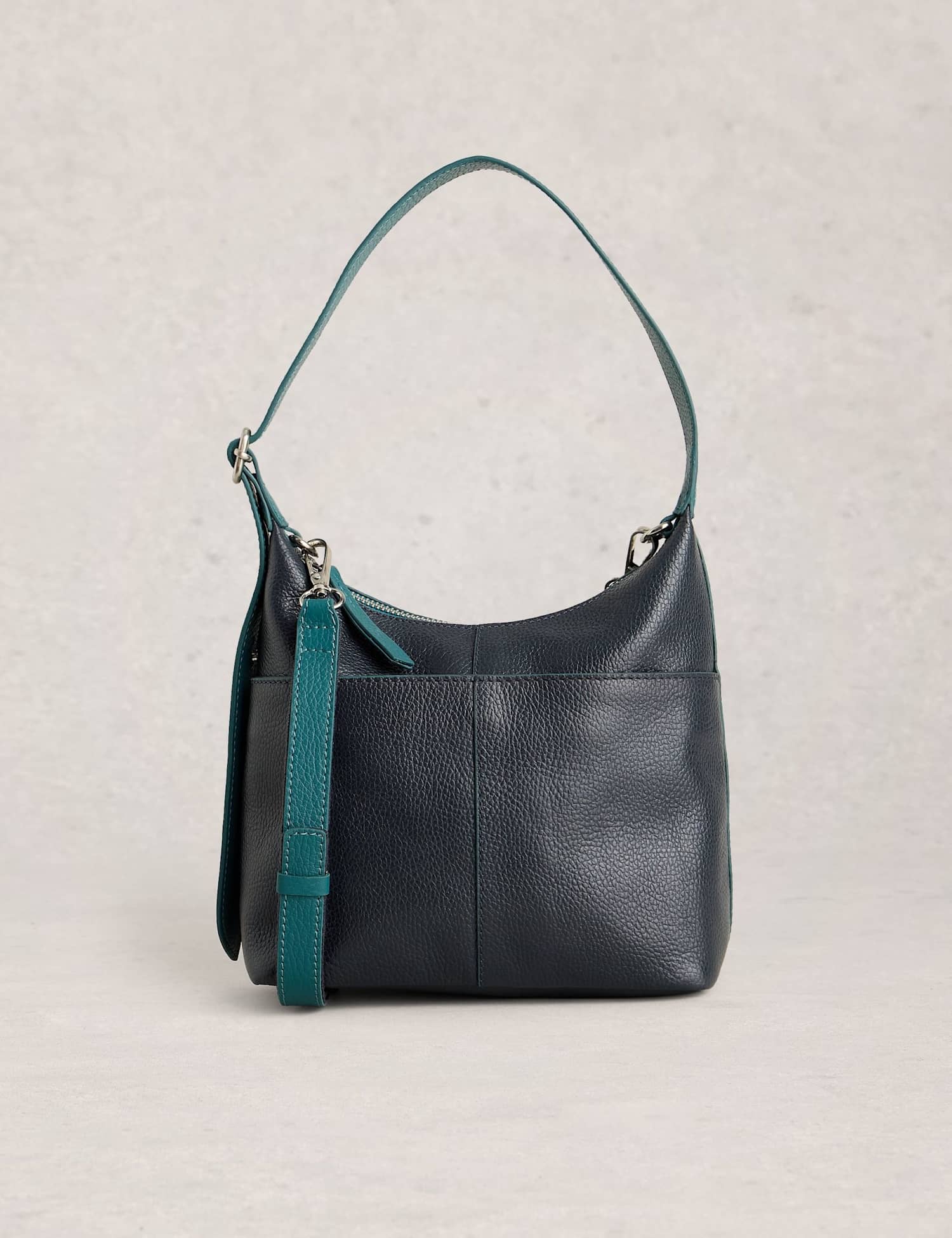 White Stuff Leather Mini Cross Body Bag Navy