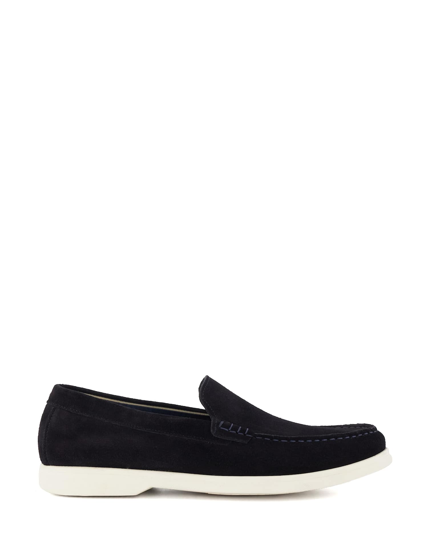 Dune London Suede Slip-On Loafers Navy