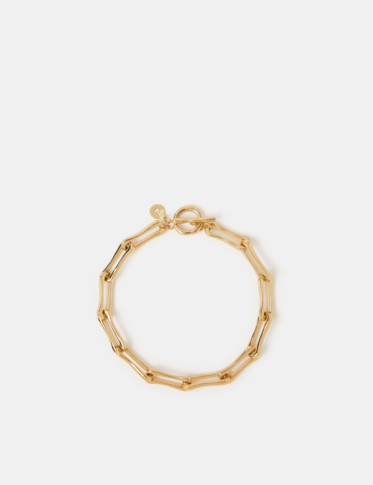 ACCESSORIZE 14ct Gold Plated Paperclip Bracelet Gold