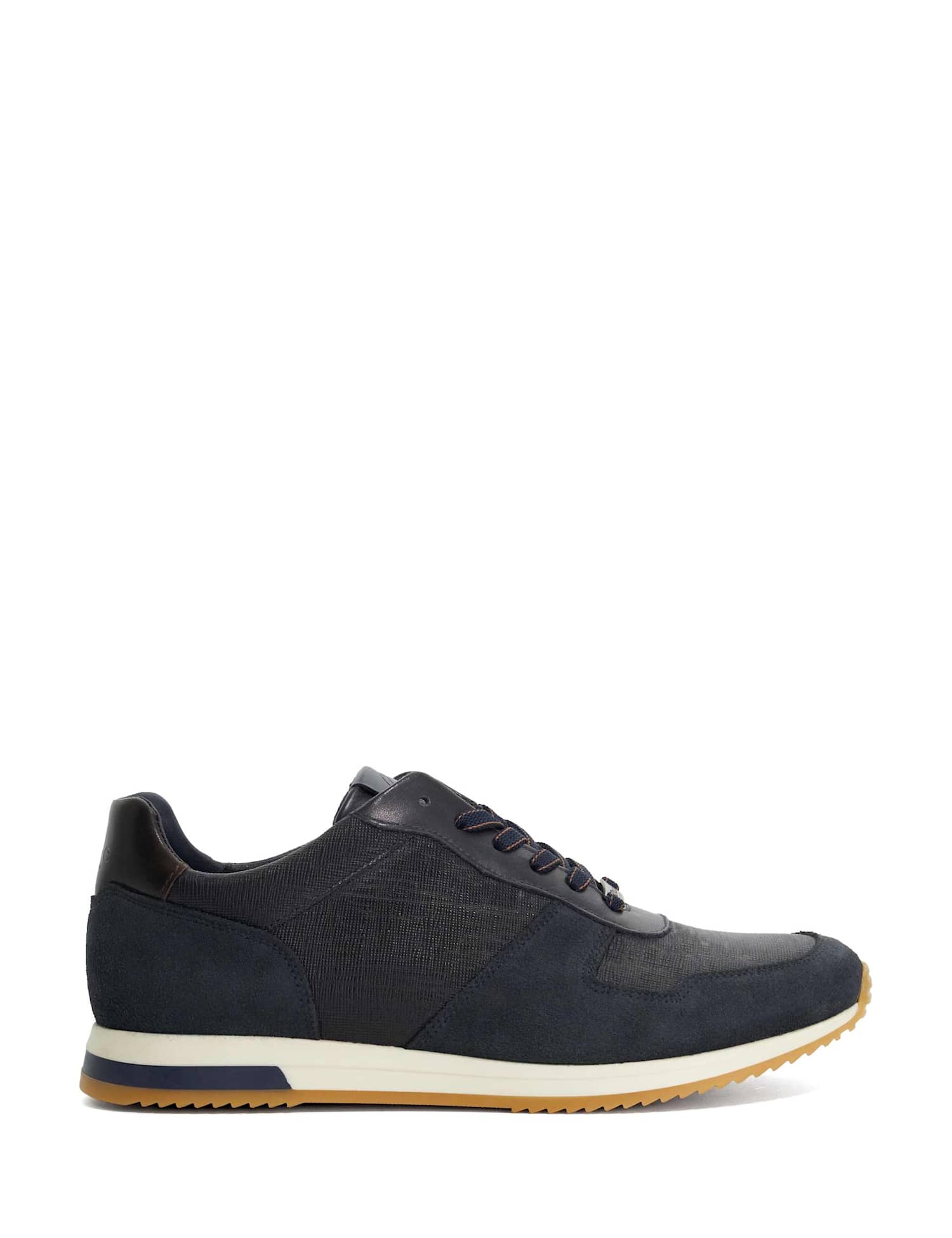 Dune London Leather Trainers Navy