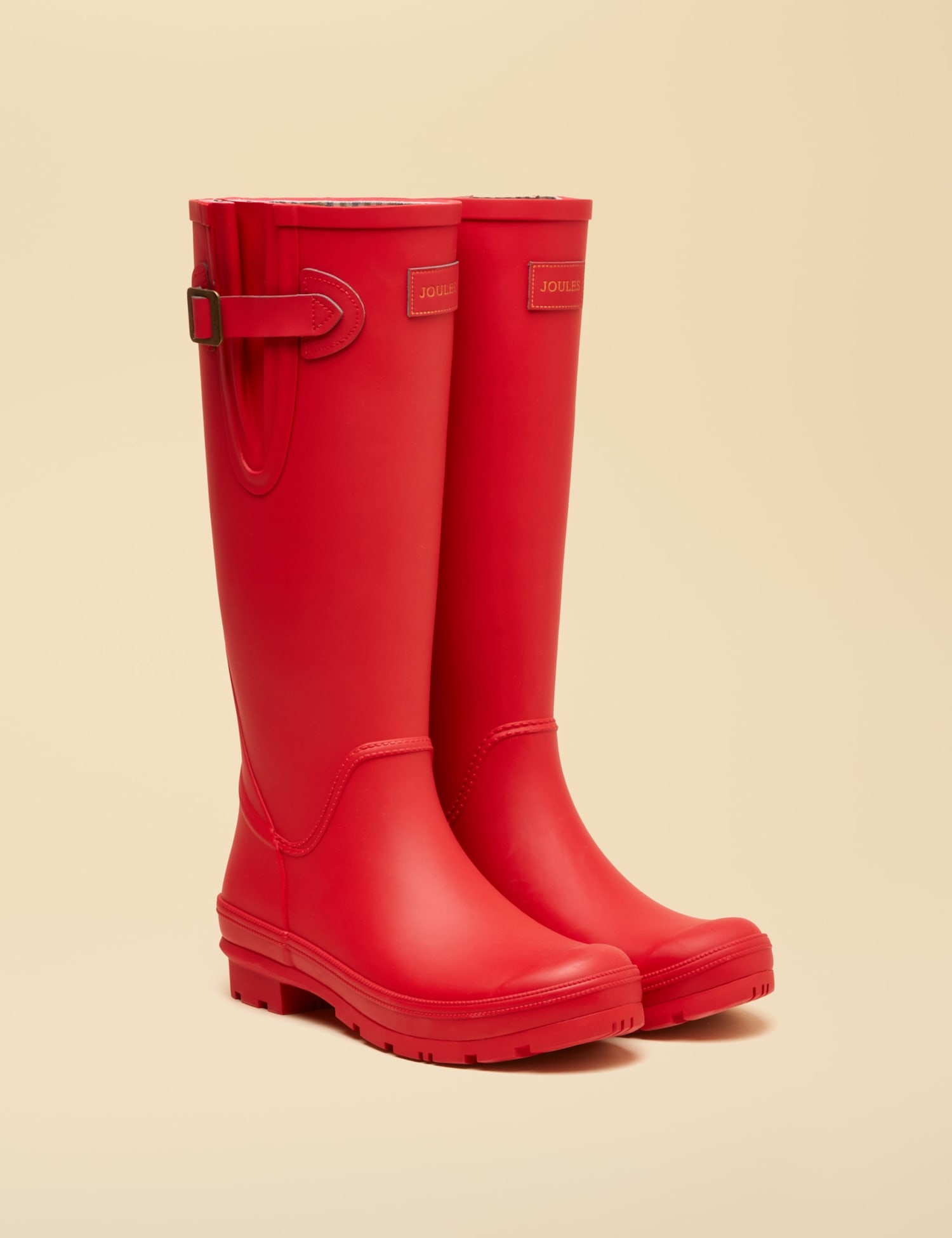 Joules Knee High Wellies Red