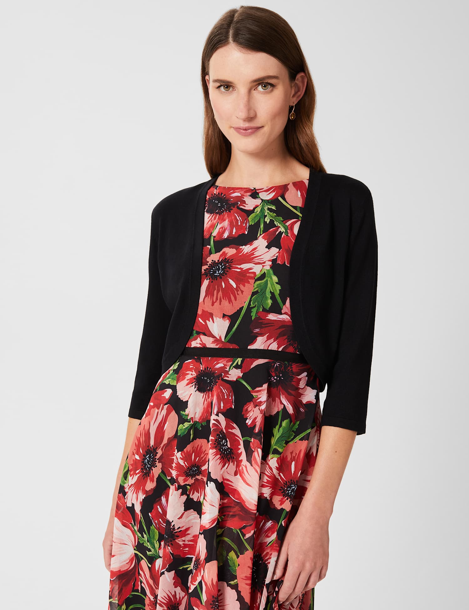 HOBBS Cropped Cardigan Black