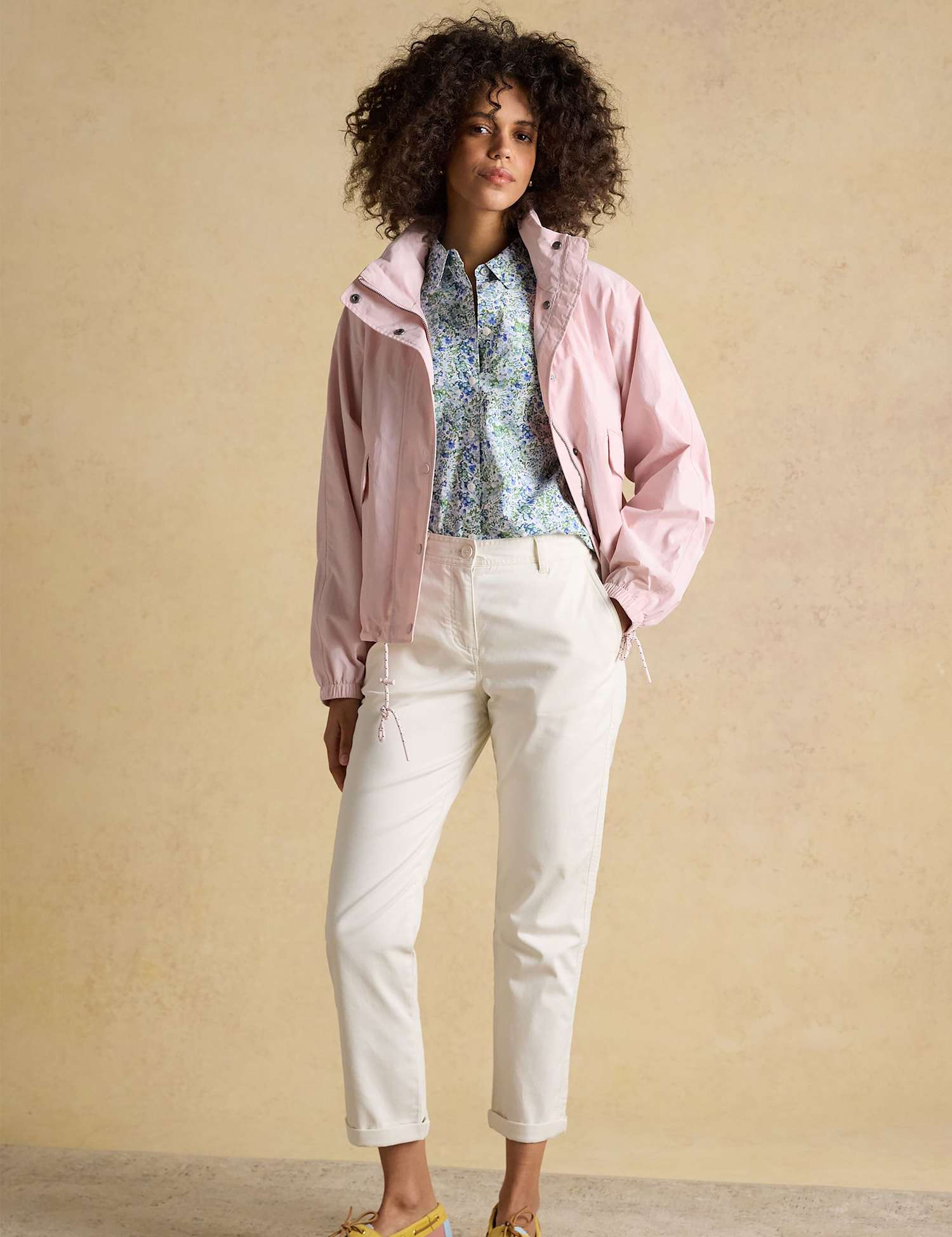 Joules Waterproof Lightweight Hooded Jacket Pink