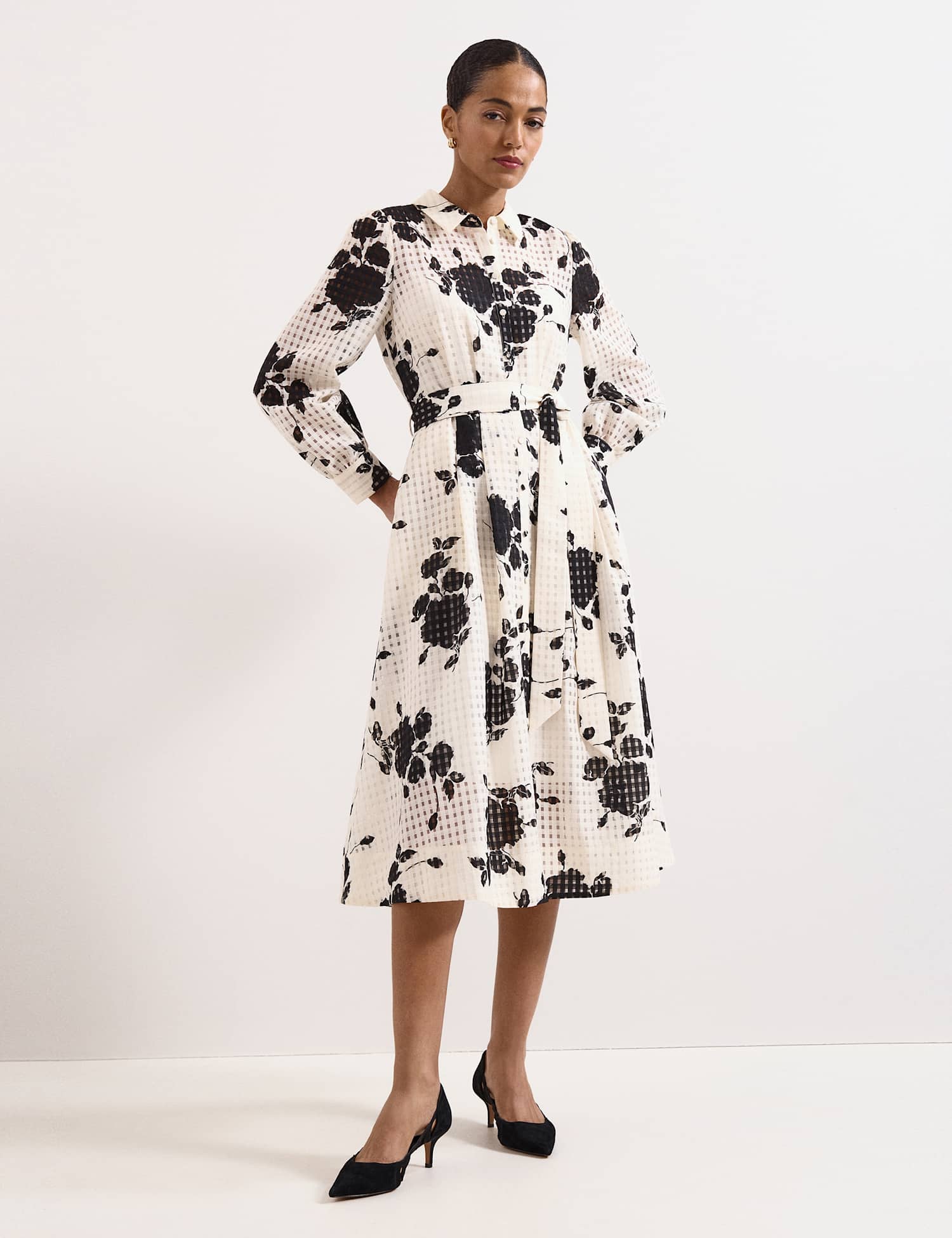 Phase Eight Natalie Floral Dress Ivory Mix