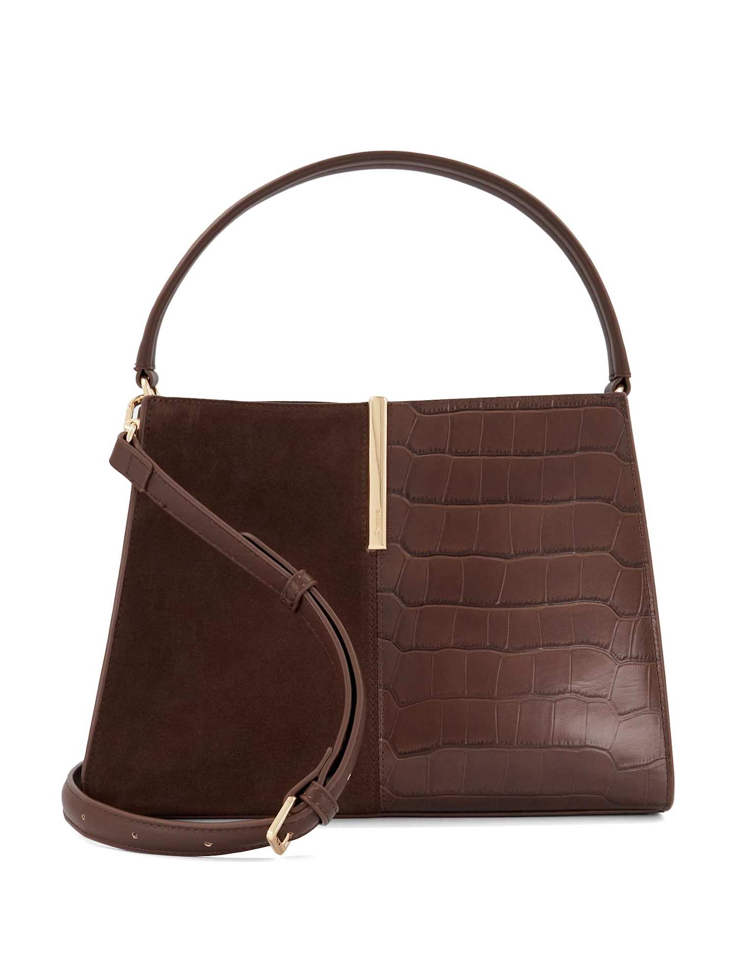 Dune London Leather Grab Bag Brown