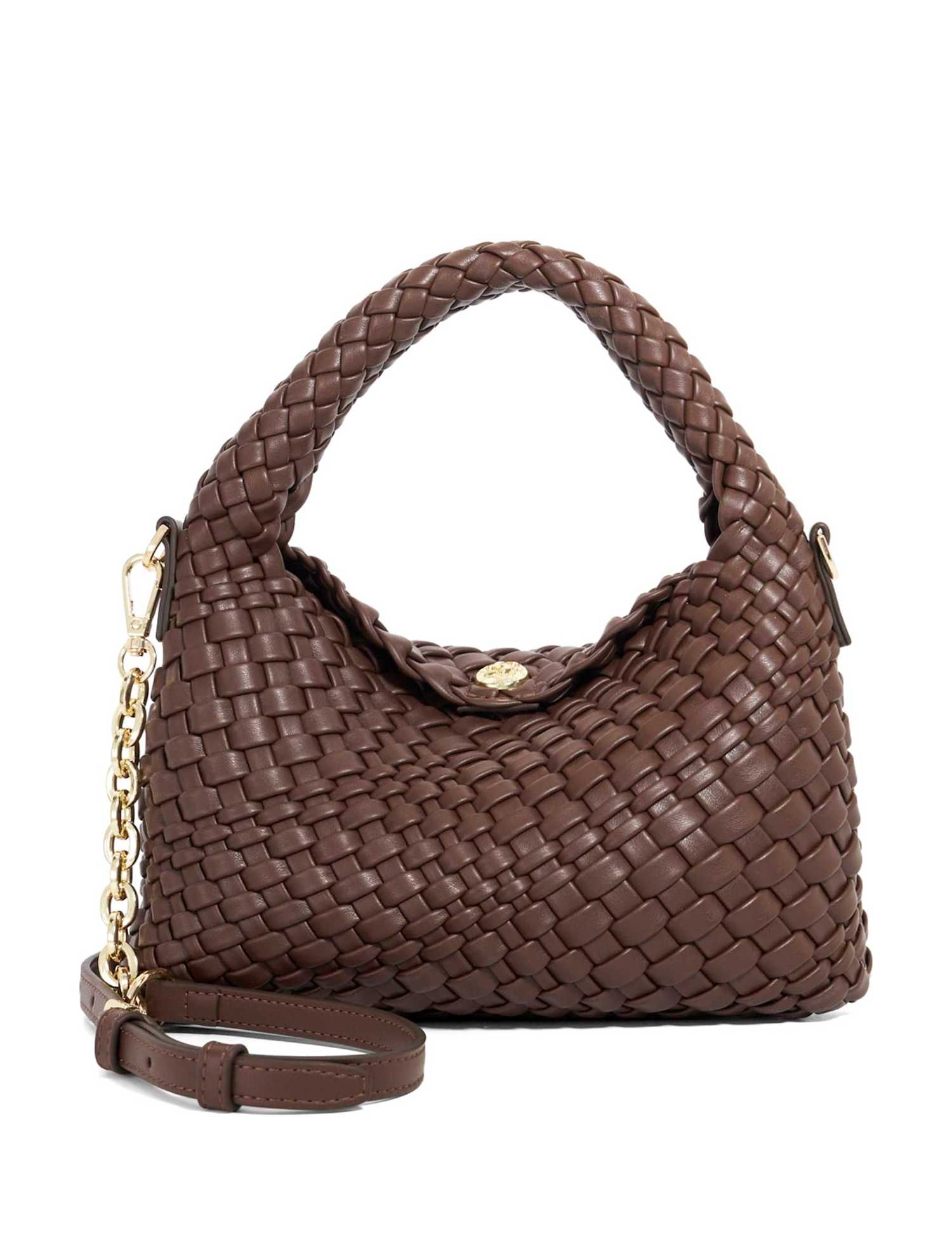 Dune London Woven Cross Body Bag Chocolate