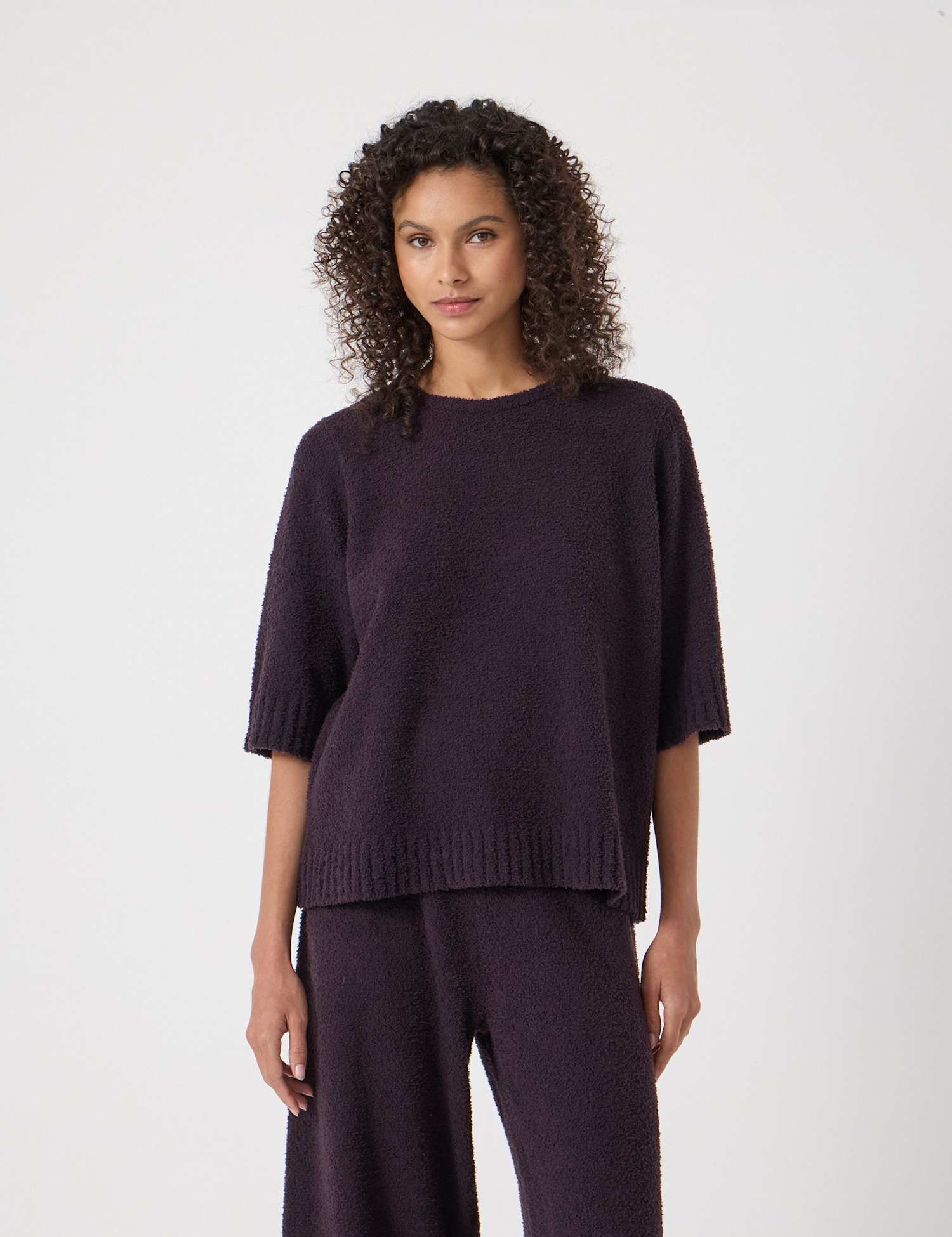 HUSH Textured Top Plum