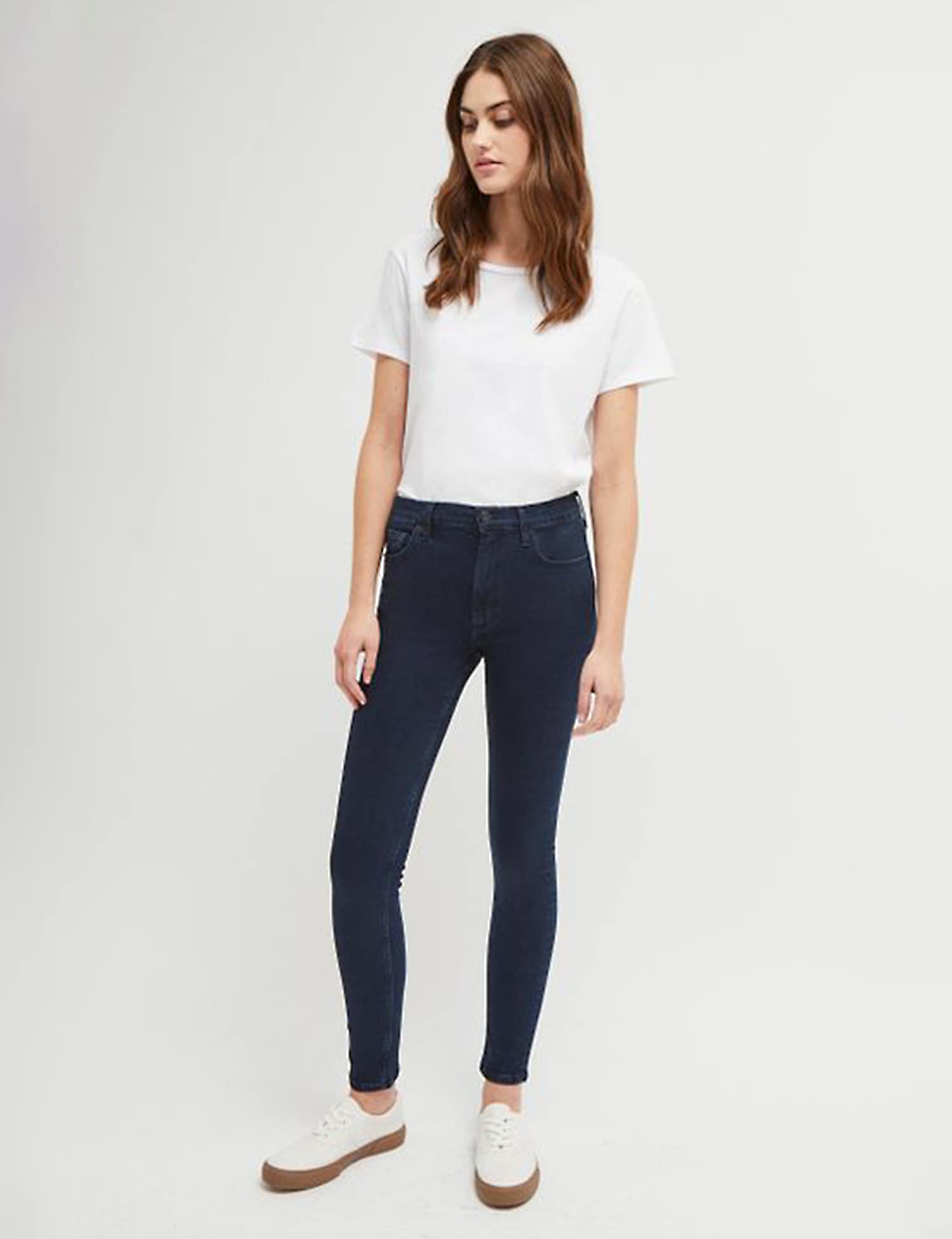 French Connection High Waisted Skinny Jeans Blue/Black