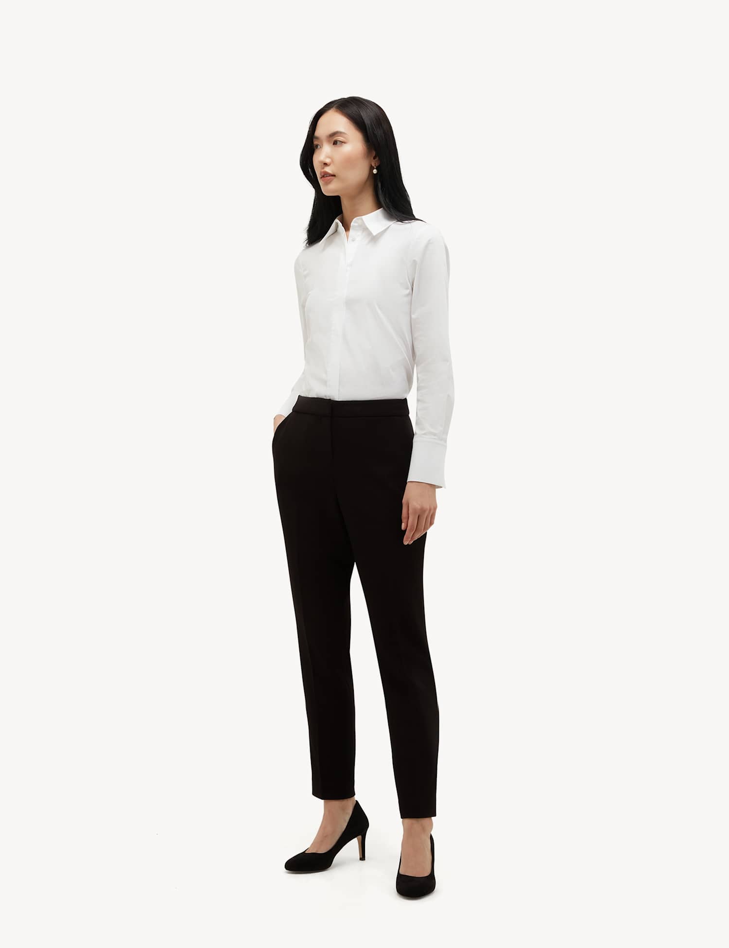 HOBBS Slim Fit Ankle Grazer Trousers Black