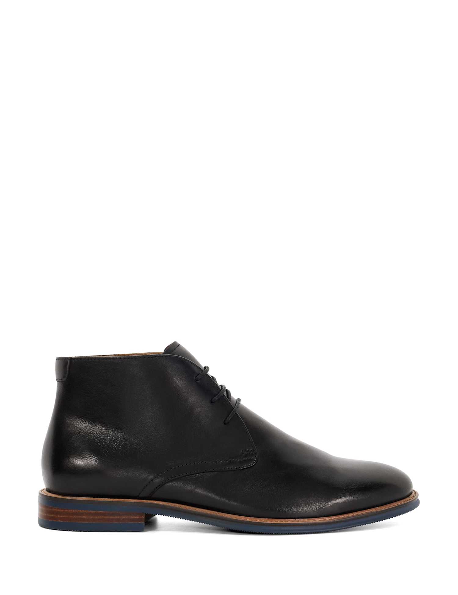 Dune London Leather Chukka Boots Black