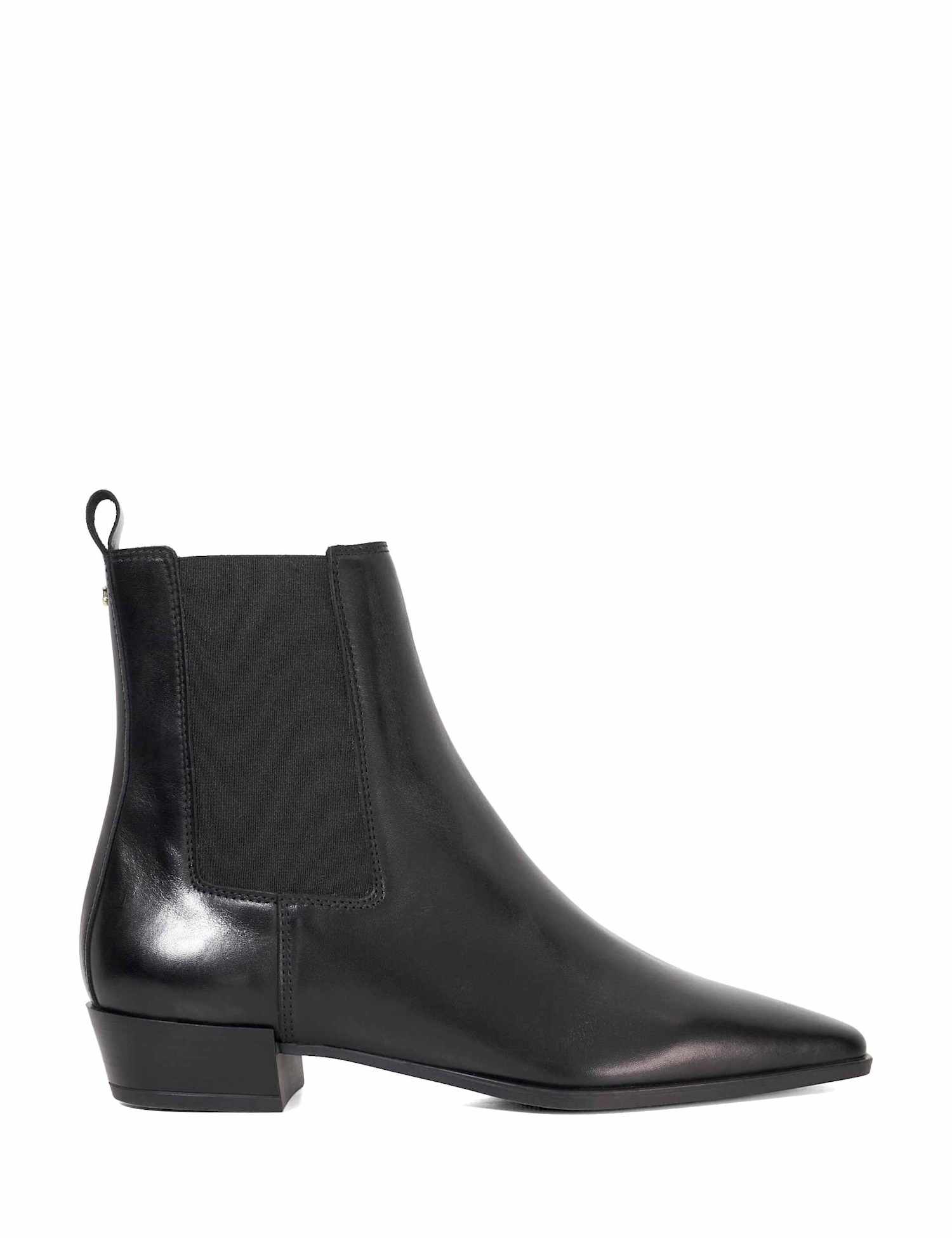 Dune London Suede Chelsea Block Heel Ankle Boots Black