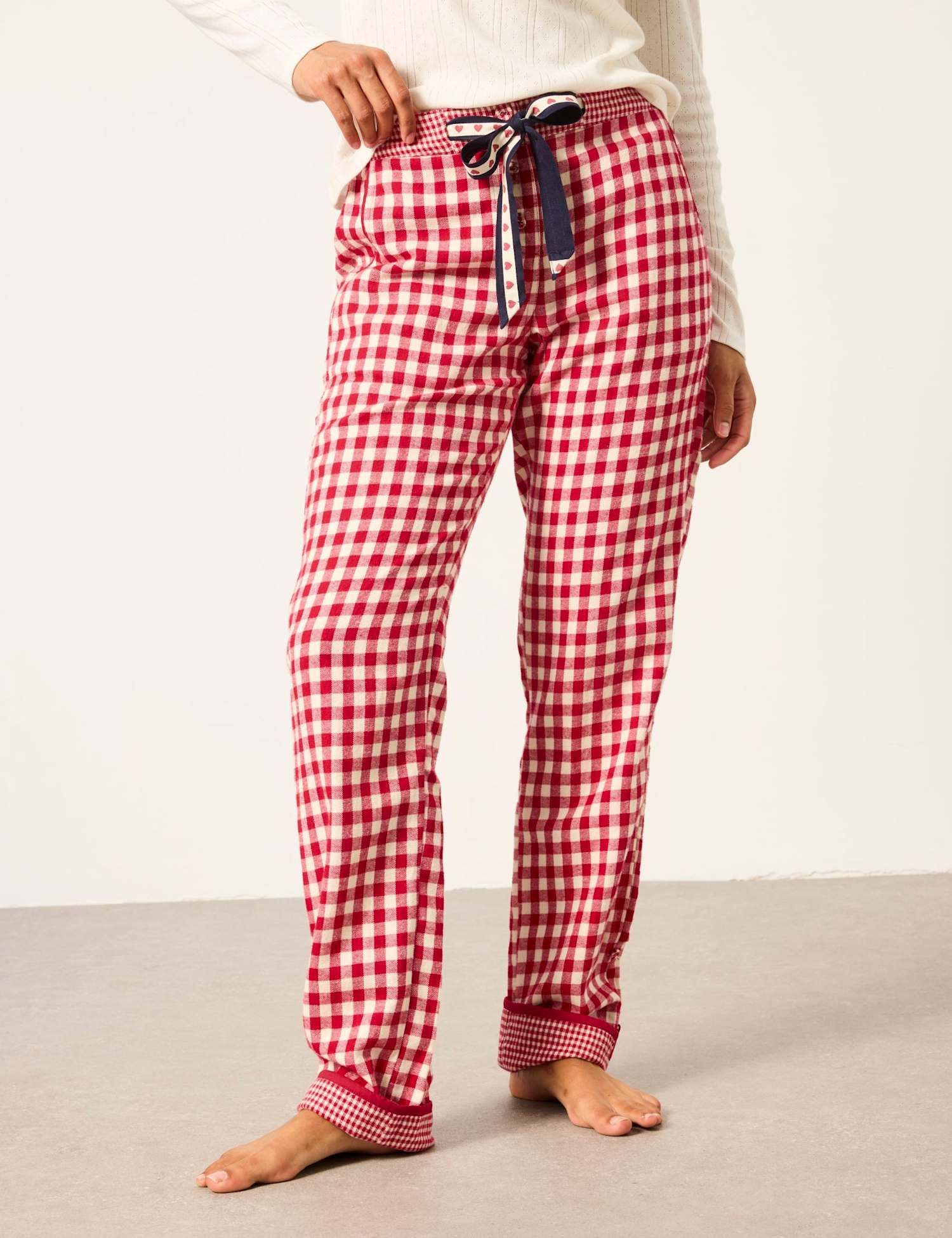 FatFace Pure Cotton Pyjama Bottoms Red Mix