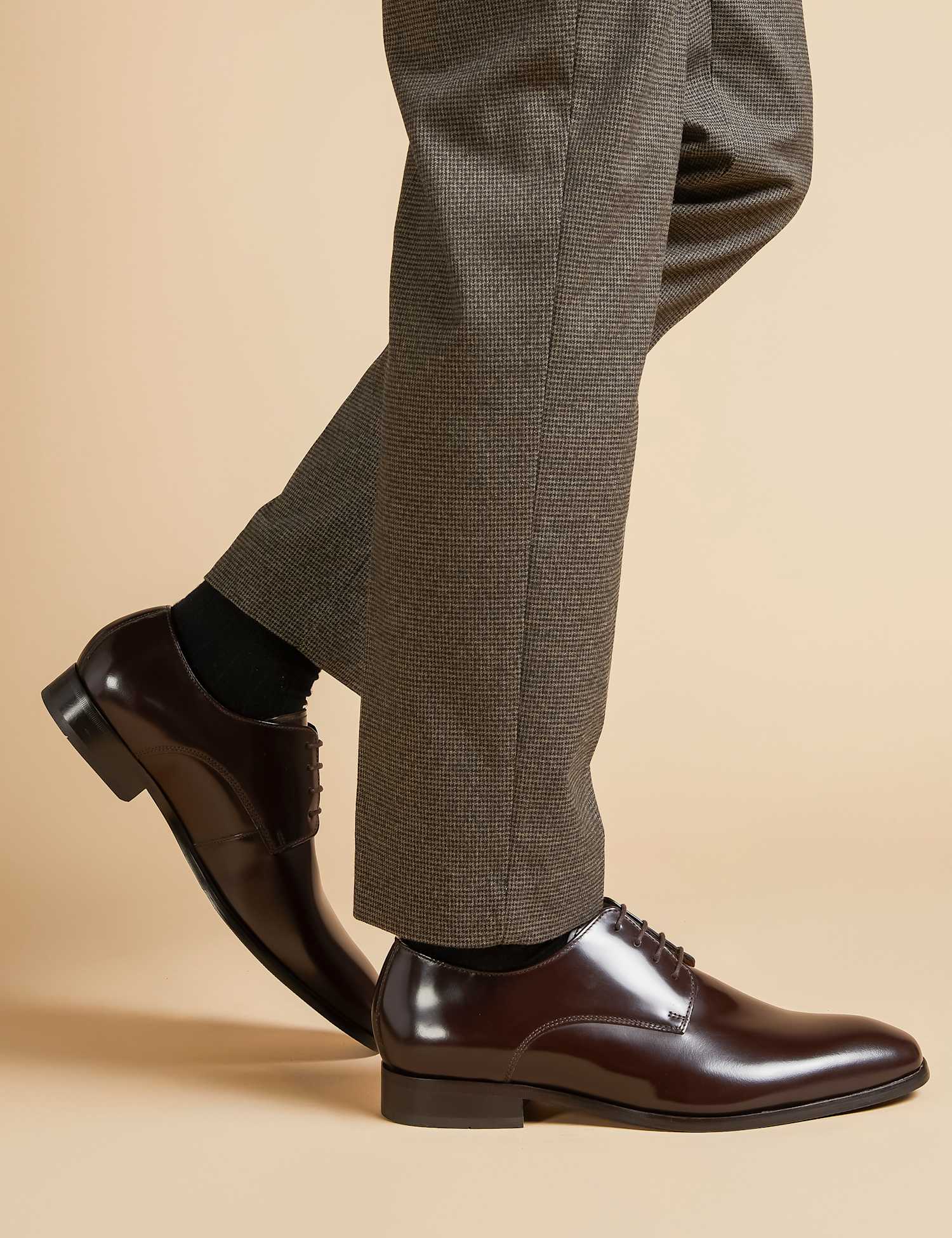 Jones Bootmaker Leather Oxford Shoes Dark Brown