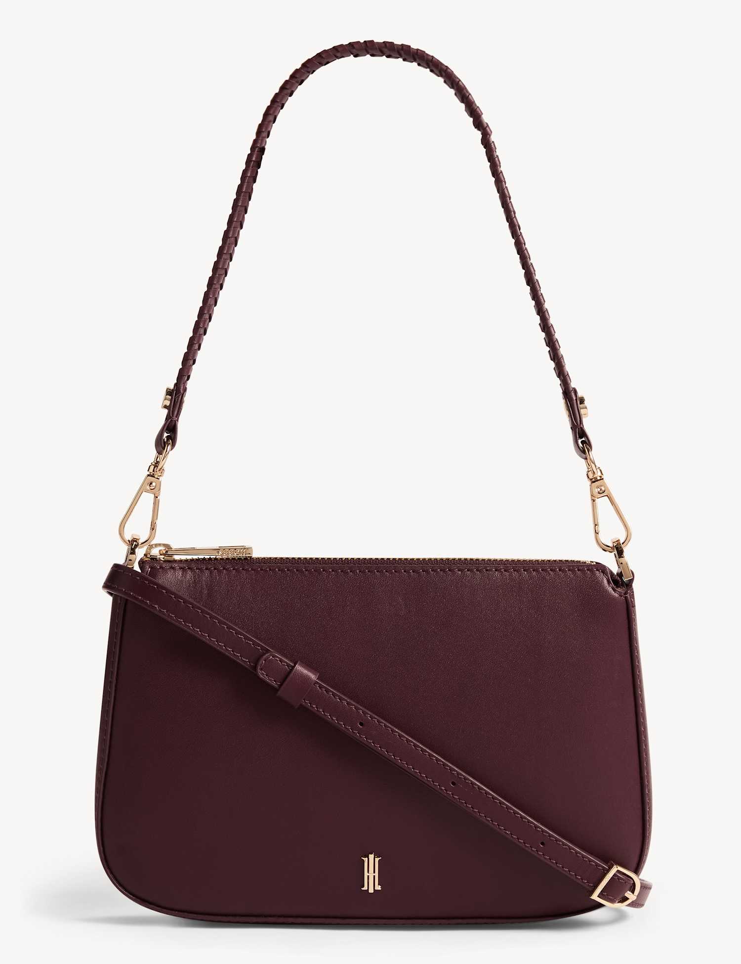 HOBBS Leather Shoulder Bag Purple
