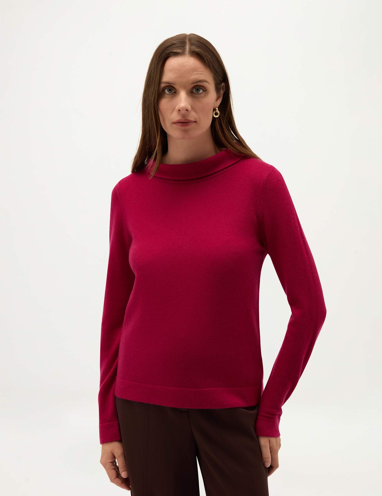HOBBS Audrey Wool Cashmere Jumper Pink