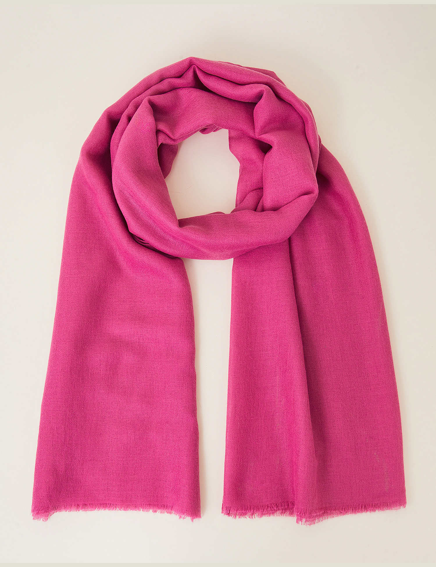 ACCESSORIZE Woven Fringed Scarf Pink