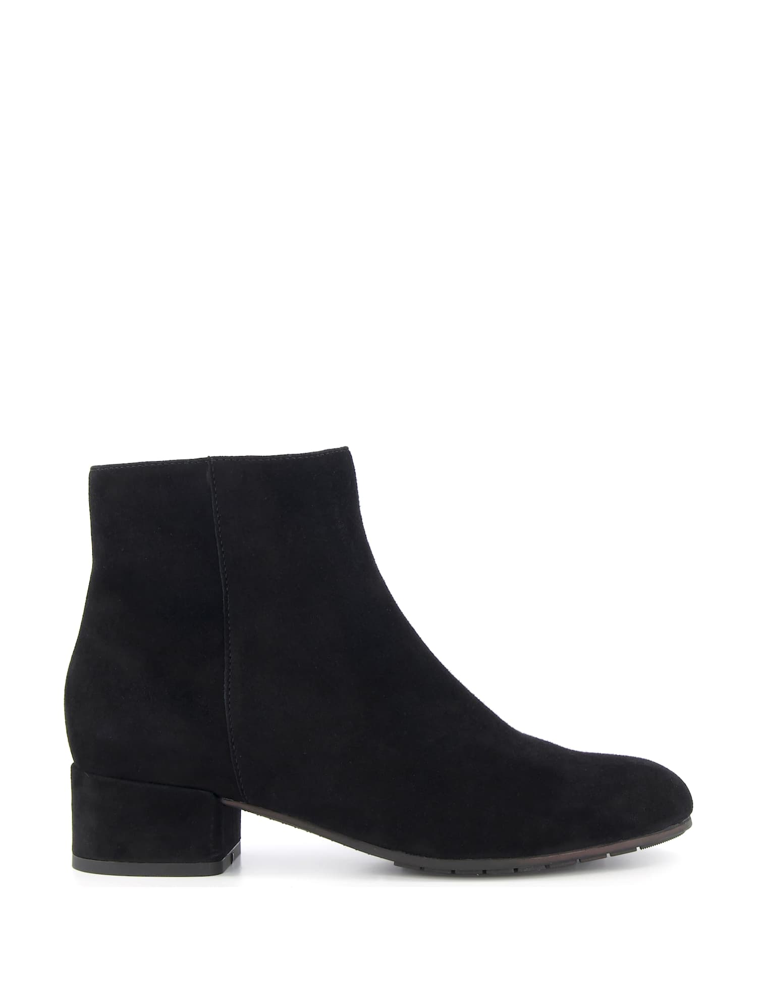 Dune London Wide Fit Suede Block Heel Ankle Boots Black