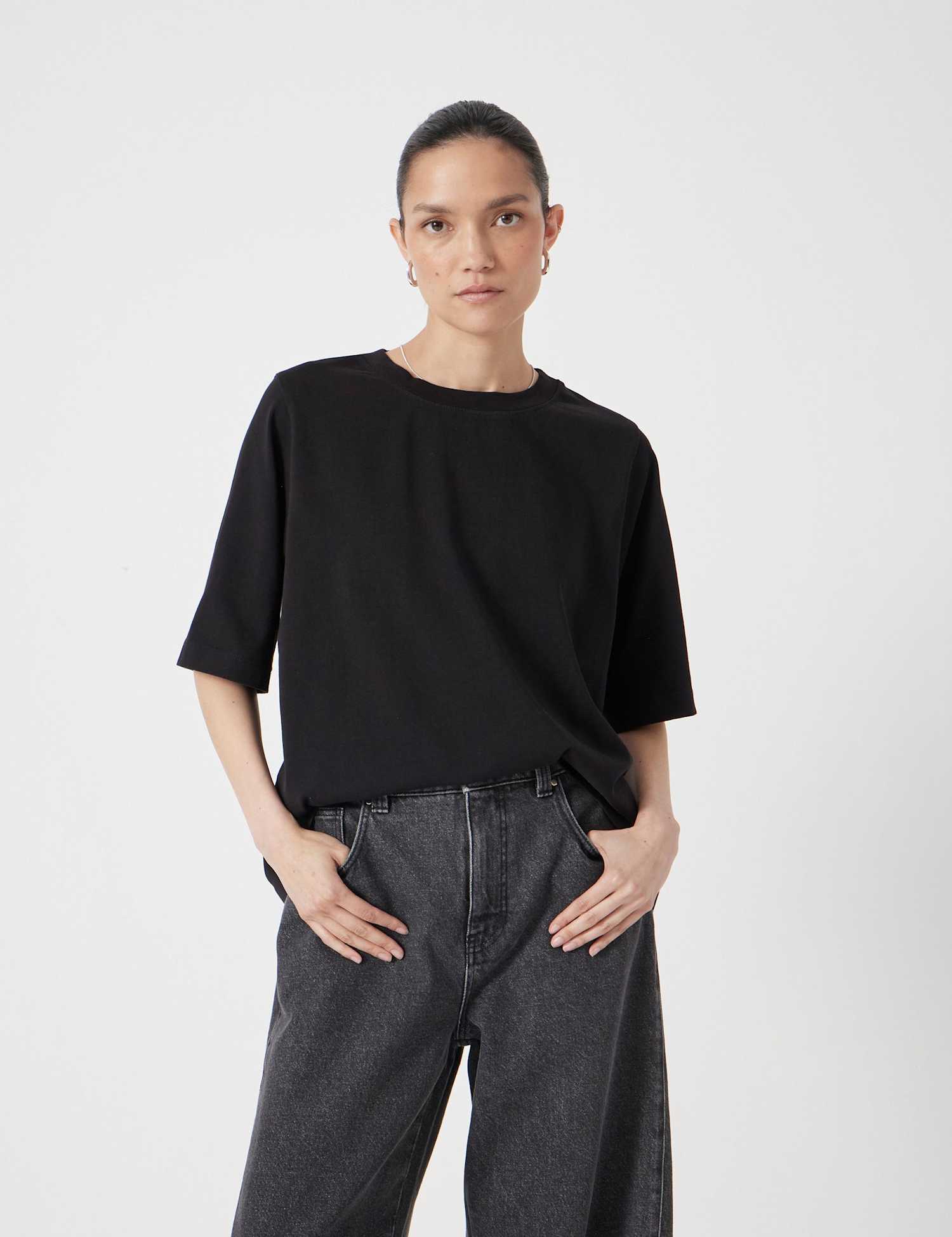 HUSH Pure Cotton T-Shirt Black