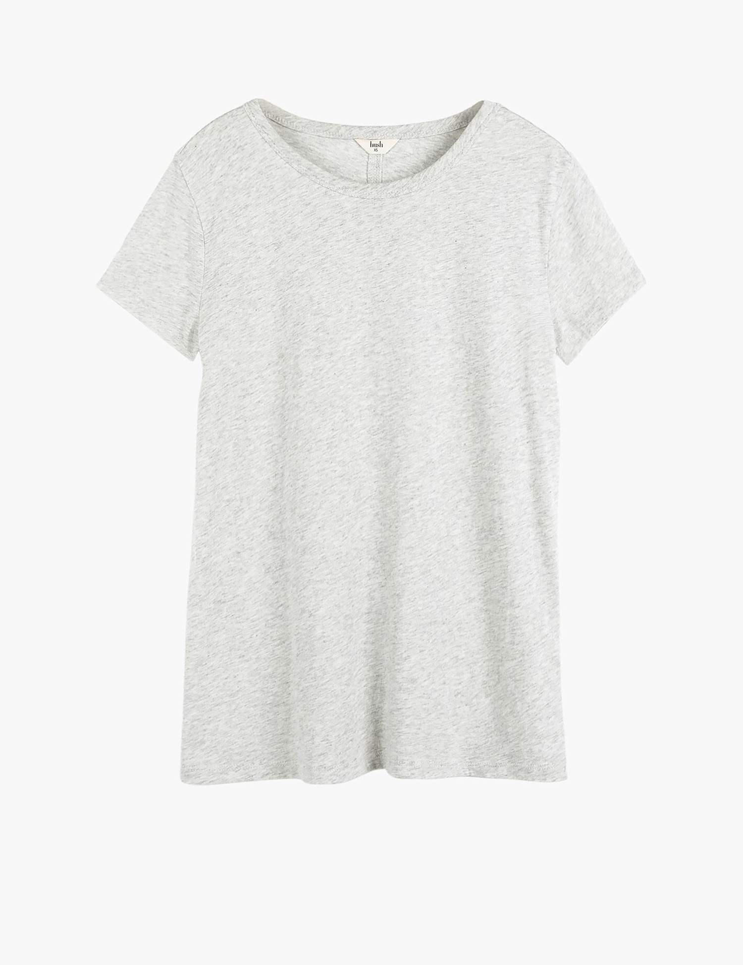 HUSH Pure Cotton Slim Fit T-Shirt Grey Marl