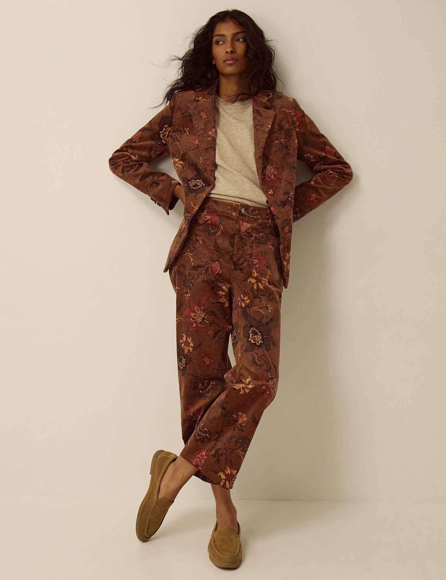 Monsoon Cord Trousers Brown Mix