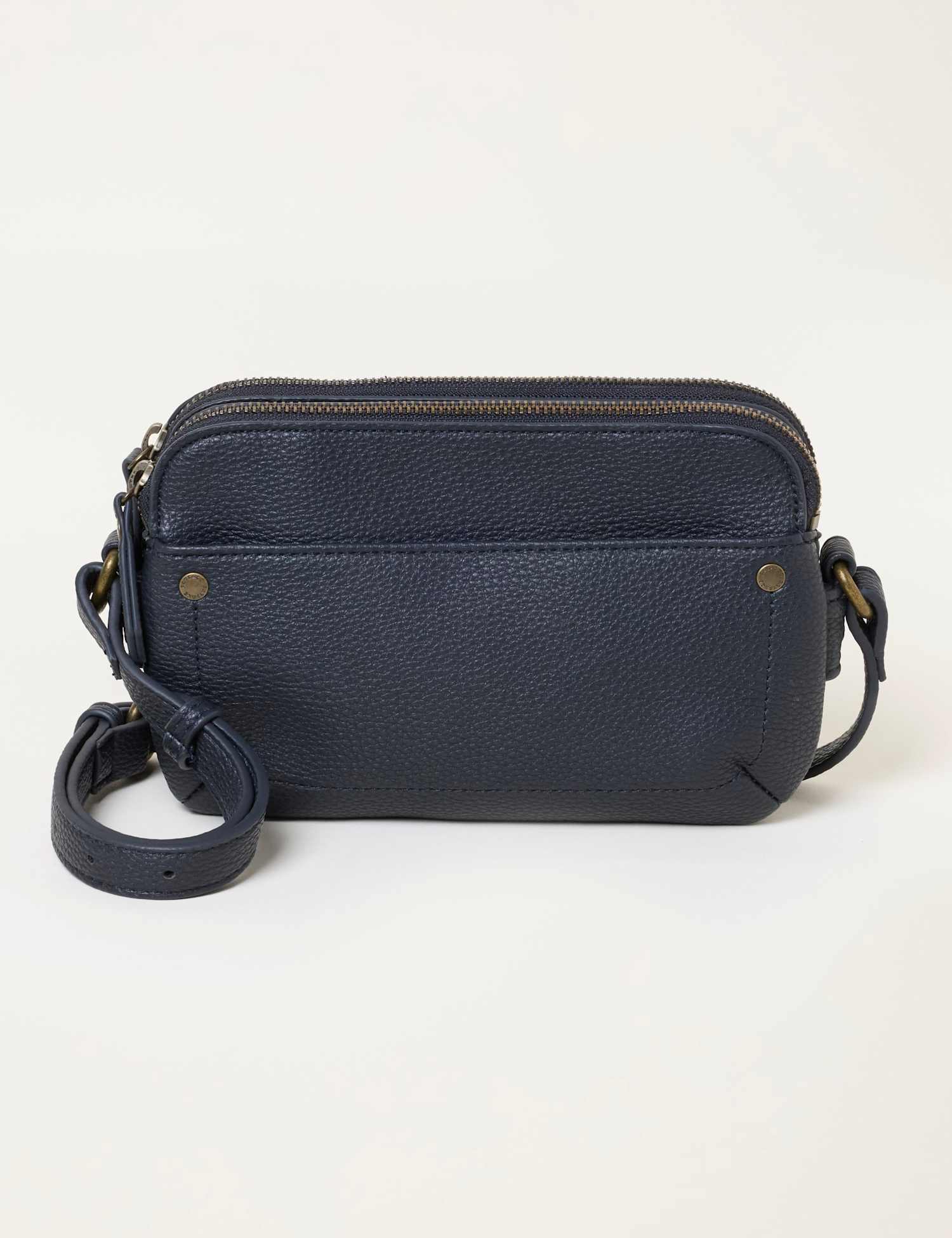 FatFace Faux Leather Cross Body Bag Navy
