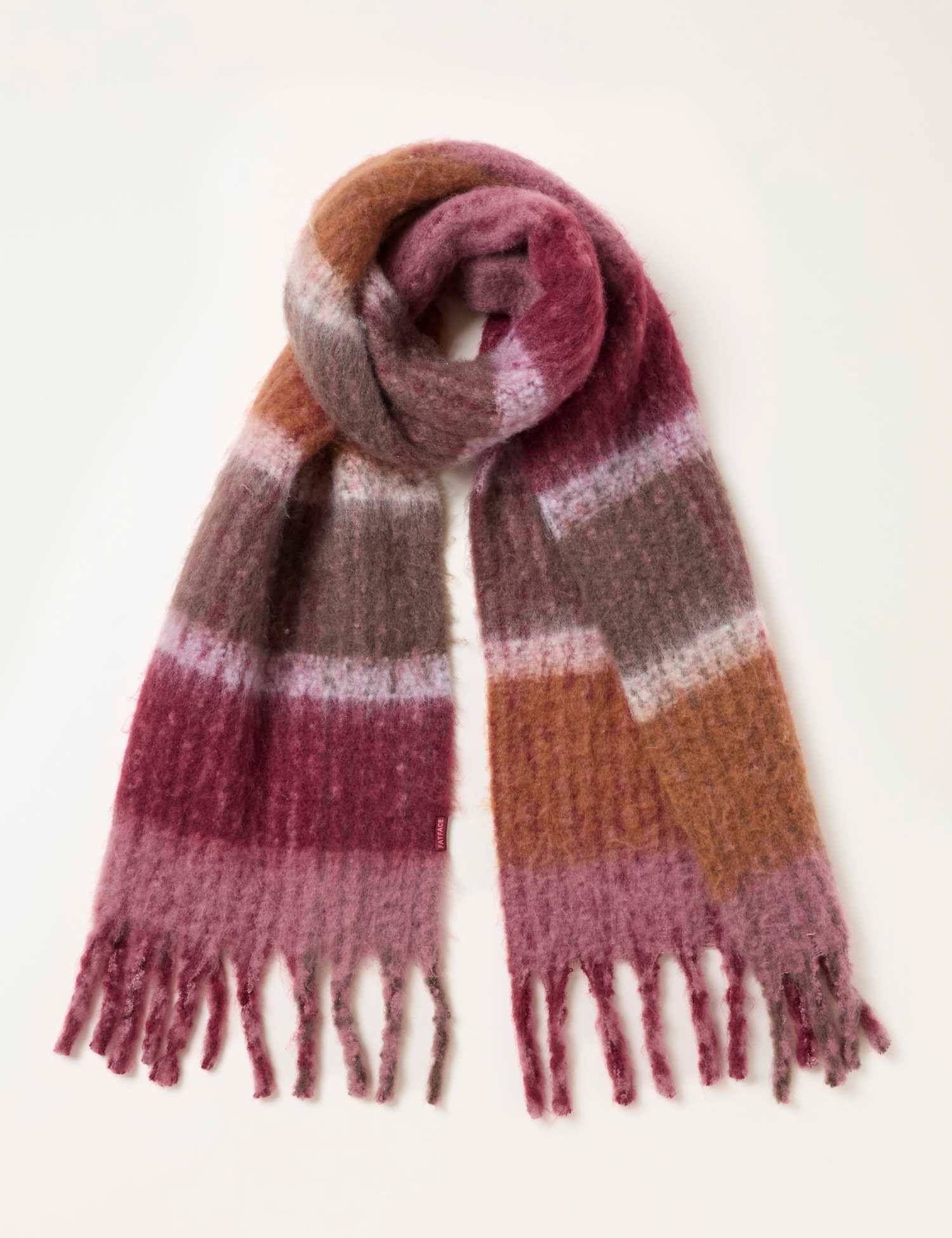 FatFace Striped Scarf Multi