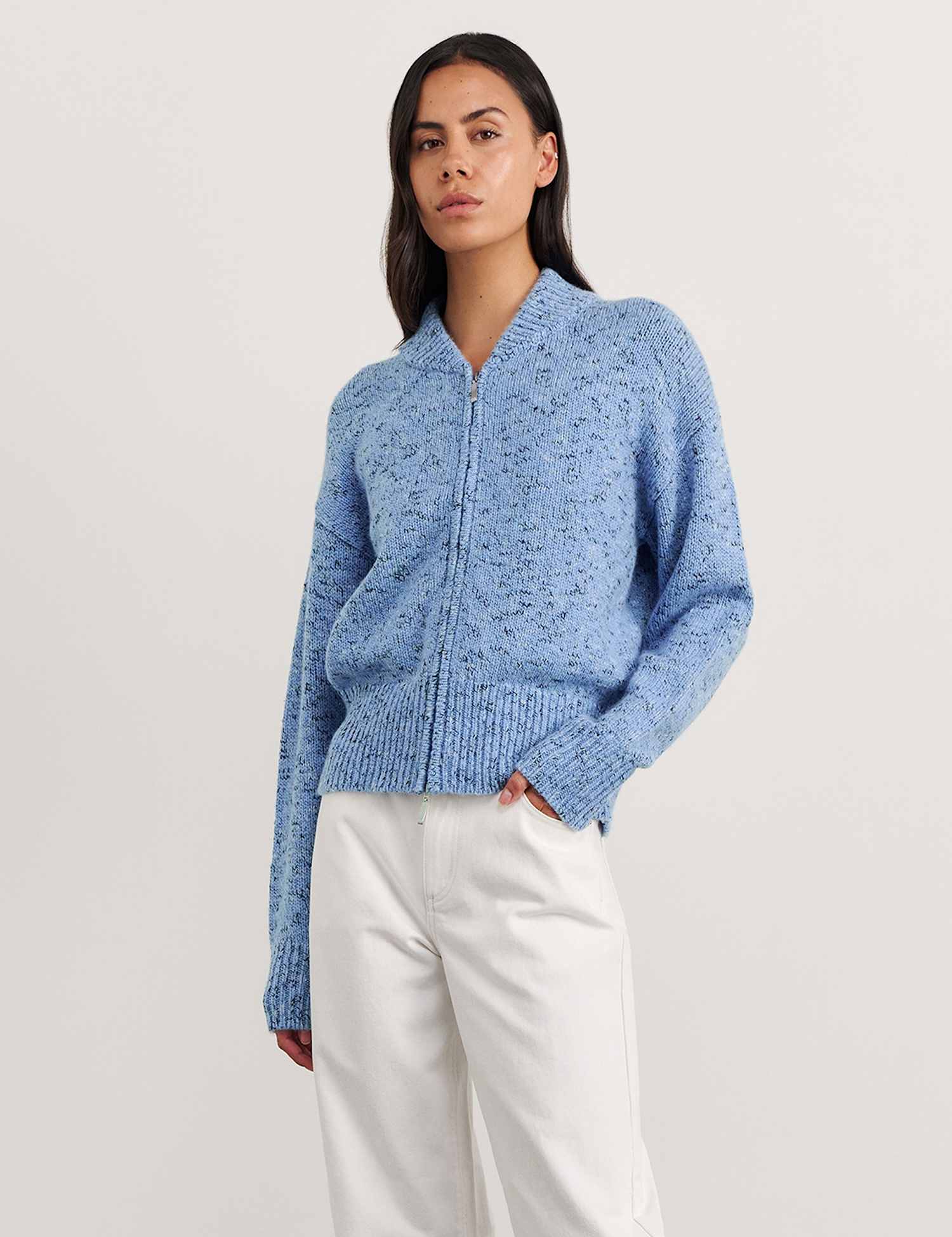 Jag Wool Rich Fleece Jacket Blue